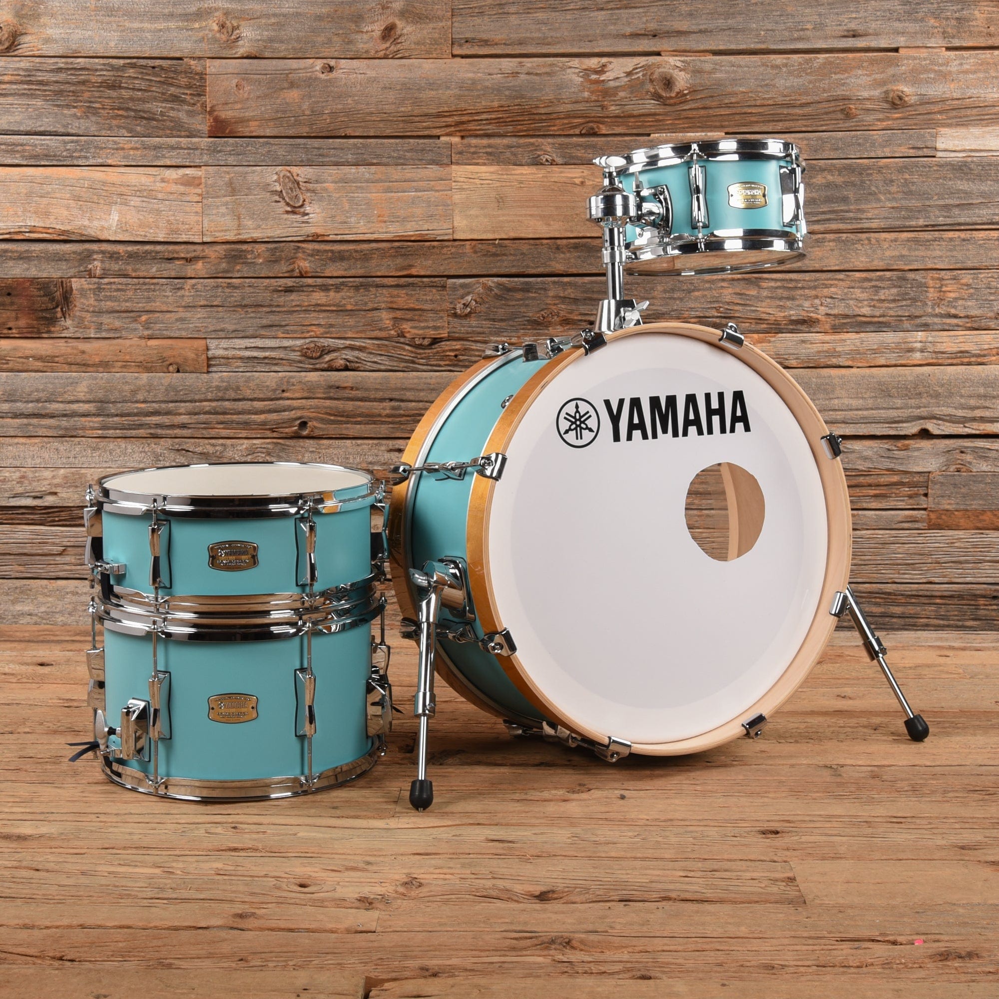 Yamaha Stage Custom Hip 10/13/20/5x13 4pc. Drum Kit Matte Surf Green ...