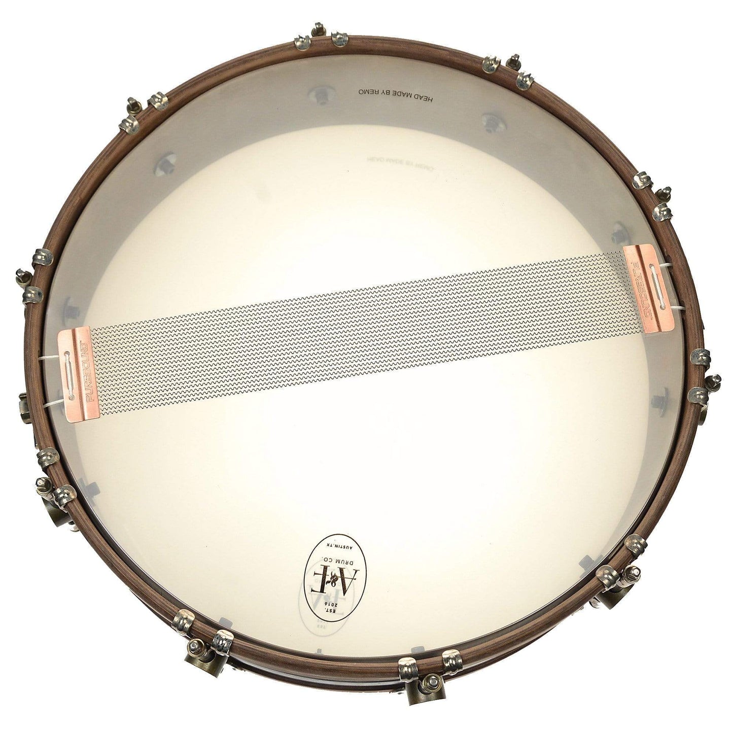 A&F Drum Co. 3.5x15 Raw Brass Snare Drum w/European Walnut Hoops (Limited Edition) Drums and Percussion / Acoustic Drums / Snare