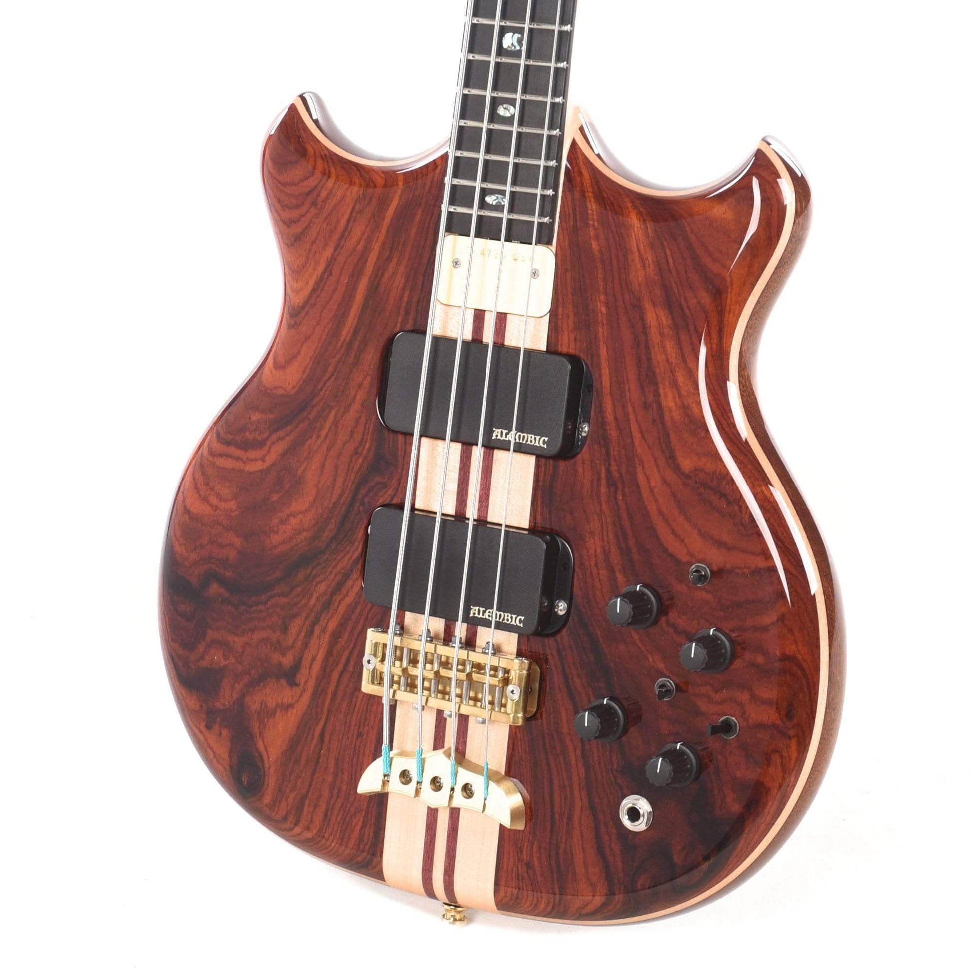 Alembic Clarke Deluxe Cocobolo Top/Back Ebony Fingerboard Bass Guitars / 4-String