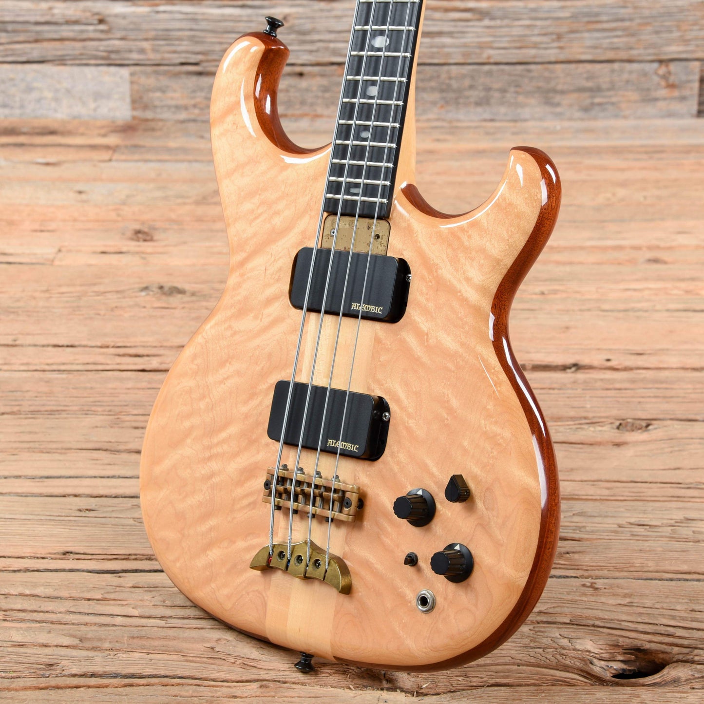 Alembic Spoiler 4 Natural Maple 1987 Bass Guitars / Short Scale