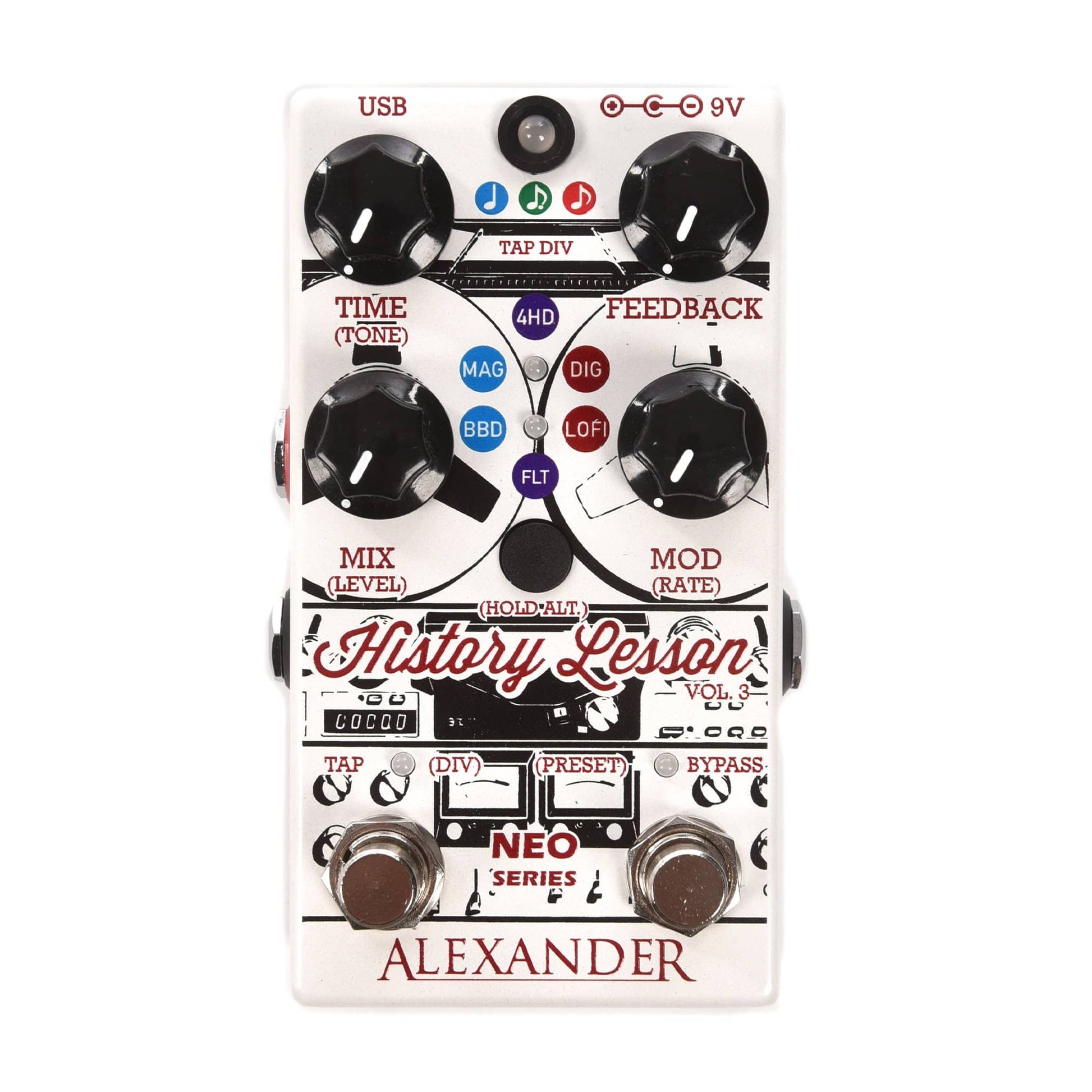 Alexander Pedals History Lesson Tap Tempo Delay v3 Effects and Pedals / Delay