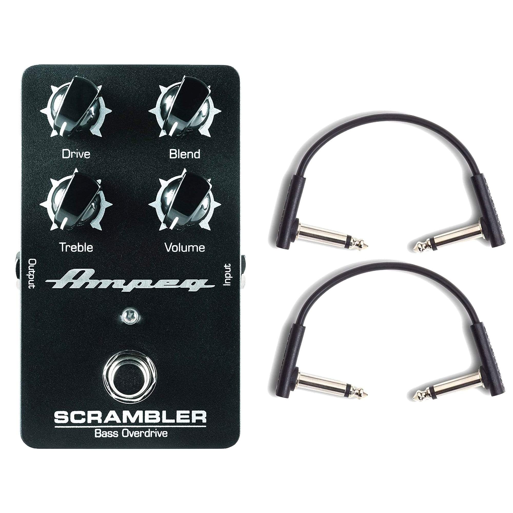 Ampeg Scrambler Bass Overdrive Pedal w/RockBoard Flat Patch Cables Bundle Effects and Pedals / Overdrive and Boost