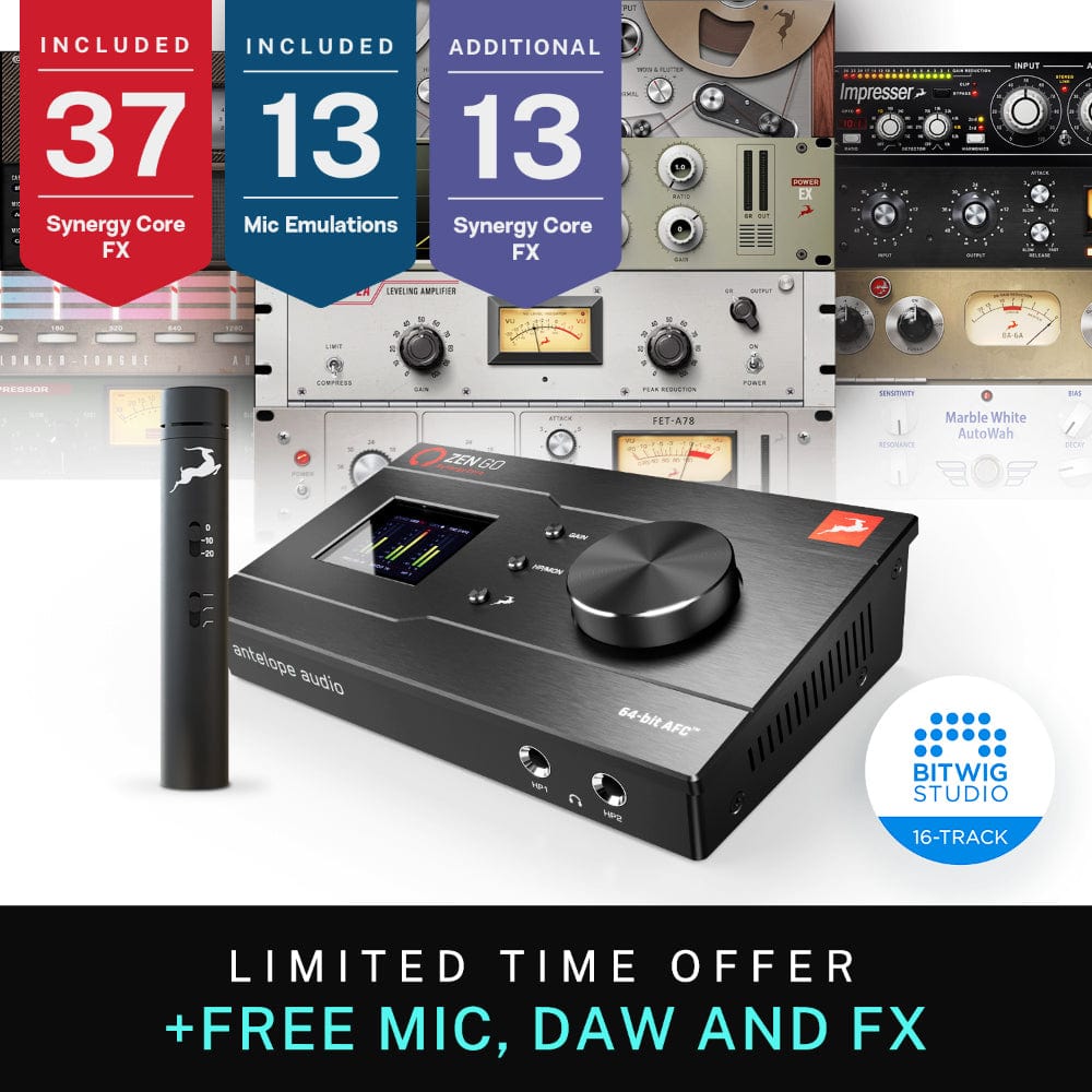 Antelope Audio Zen Go Synergy Core 4x8 Bus-Powered USB-C Audio Interface w/ Free Edge Note Microphone Pro Audio / Interfaces