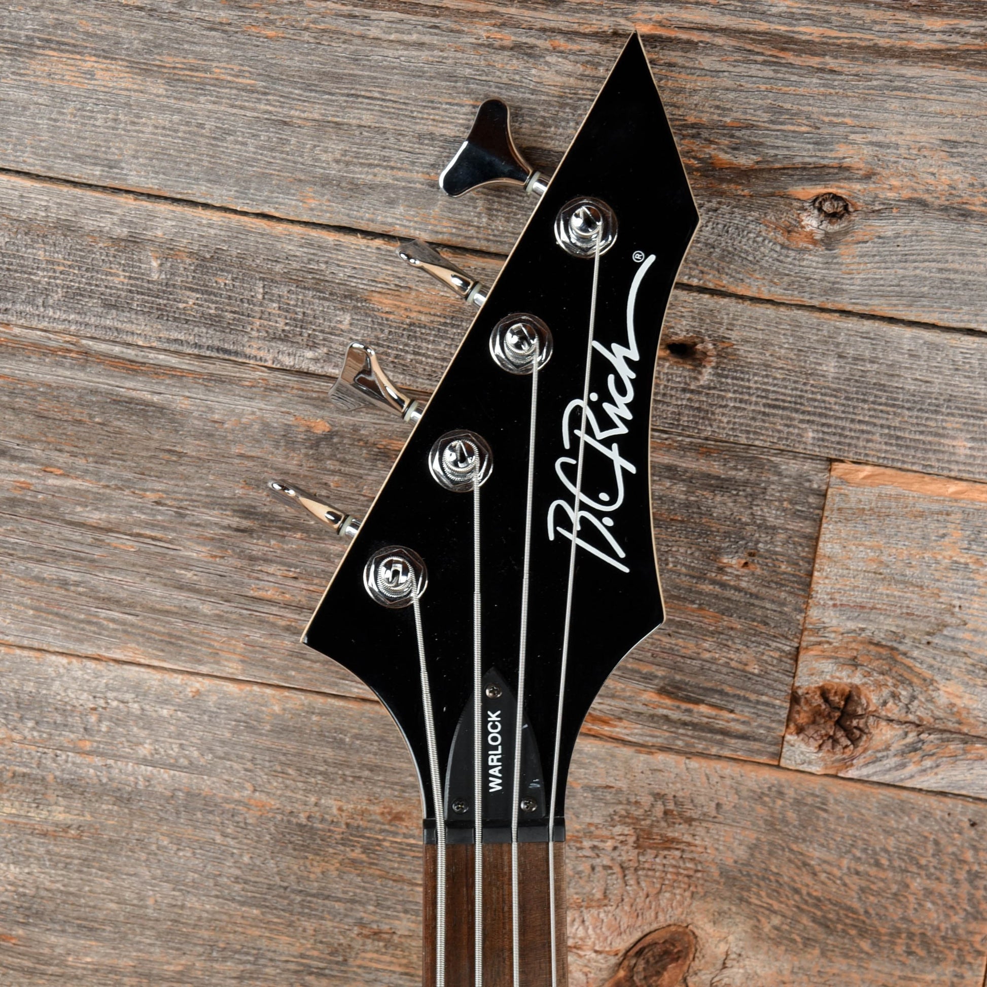 B.C. Rich Bronze Series Warlock Bass Black Bass Guitars / 4-String