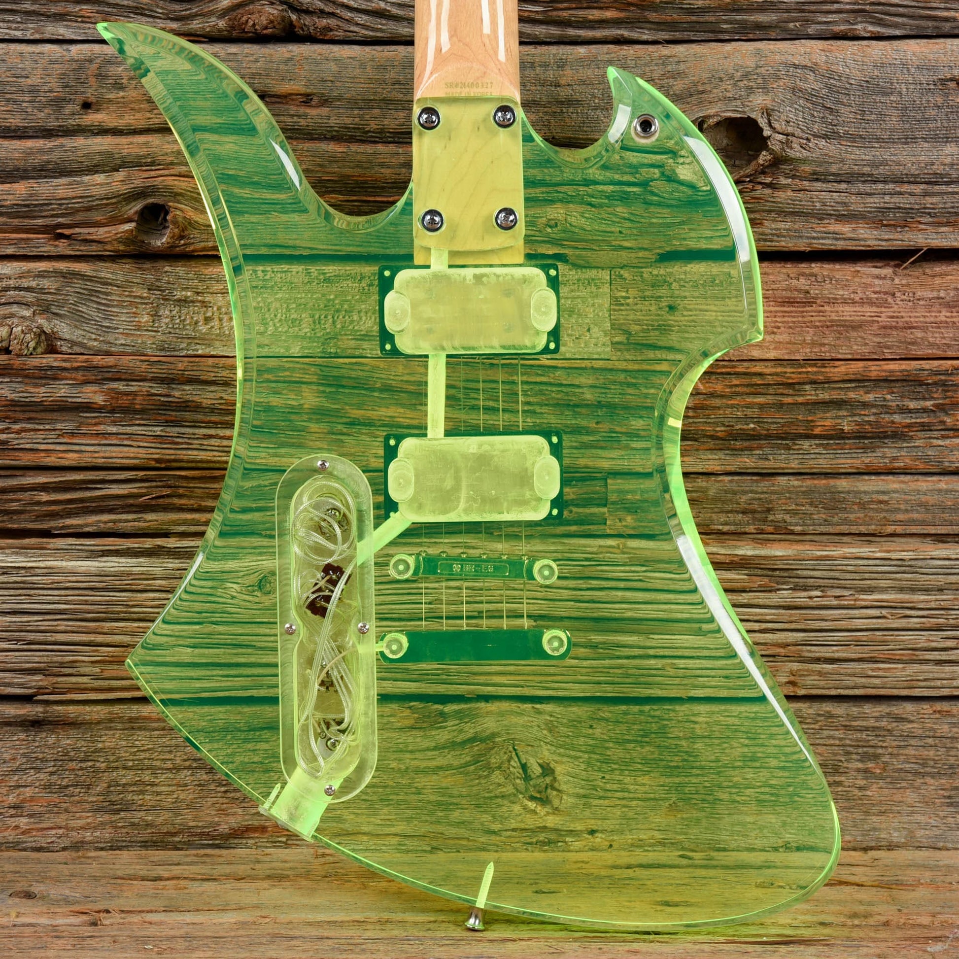 B.C. Rich Mockingbird Lucite Translucent Green Electric Guitars / Solid Body