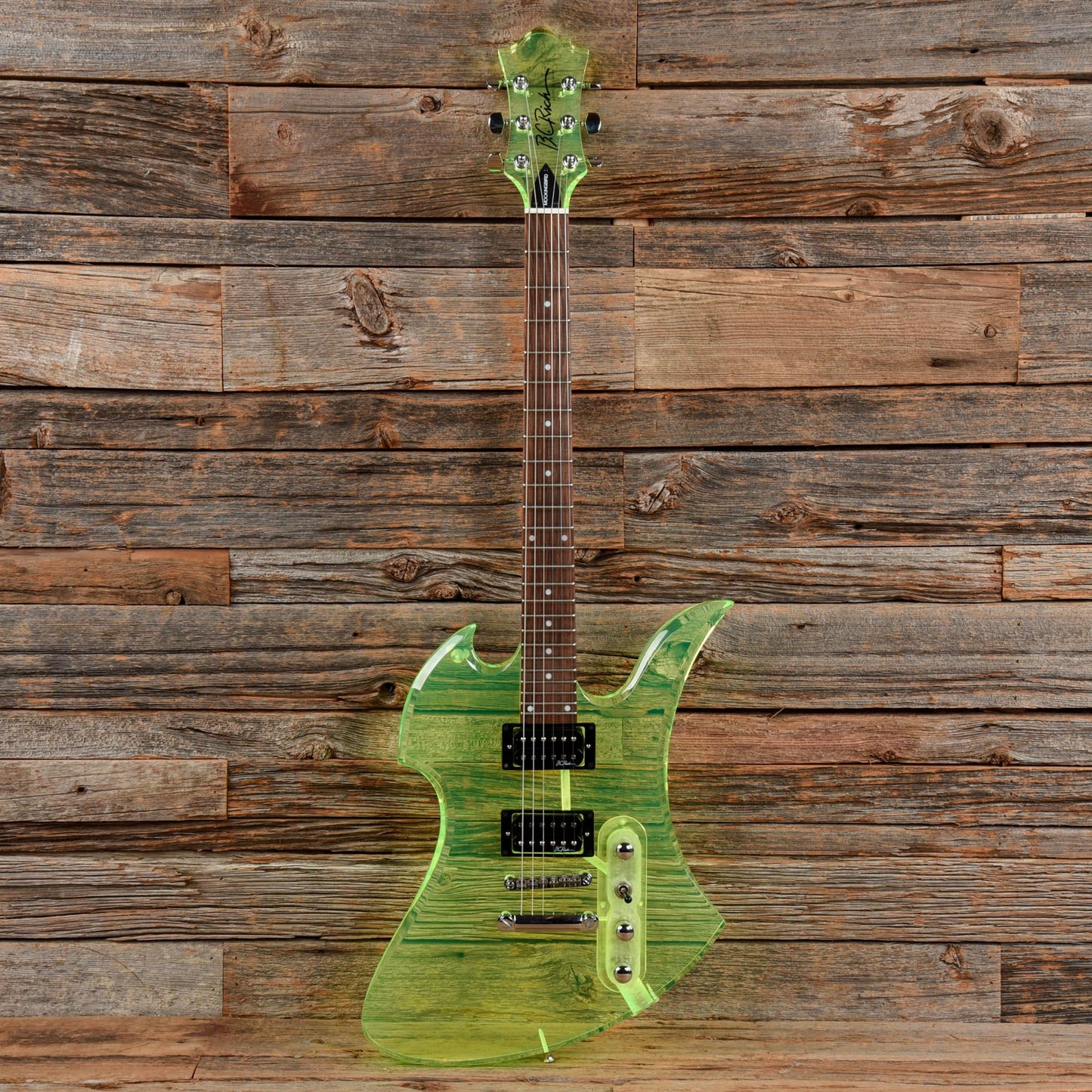 B.C. Rich Mockingbird Lucite Translucent Green Electric Guitars / Solid Body