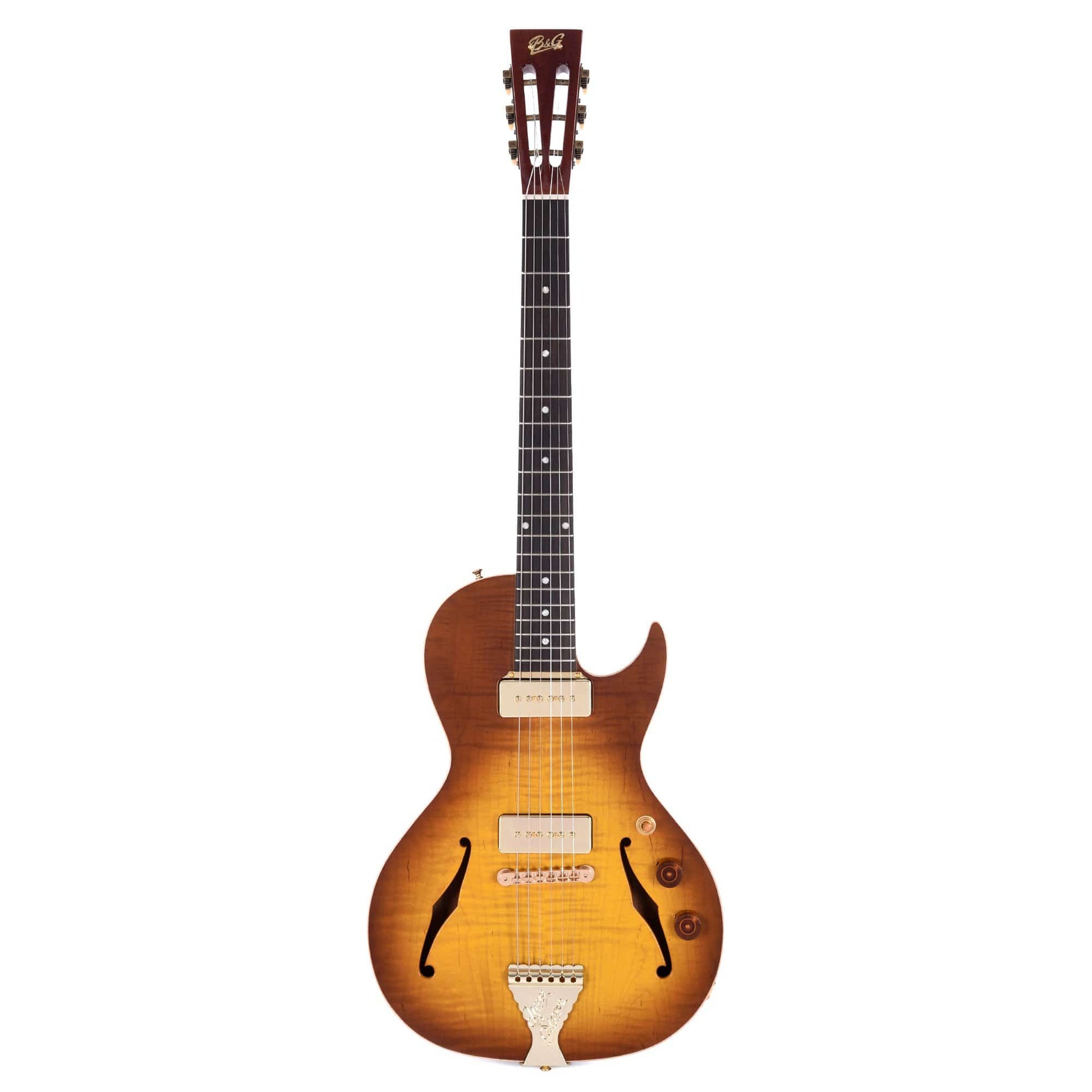 B&G Little Sister Cutaway Honey Burst w/Kikbuckers & Brazilian Rosewood Fingerboard Electric Guitars / Hollow Body