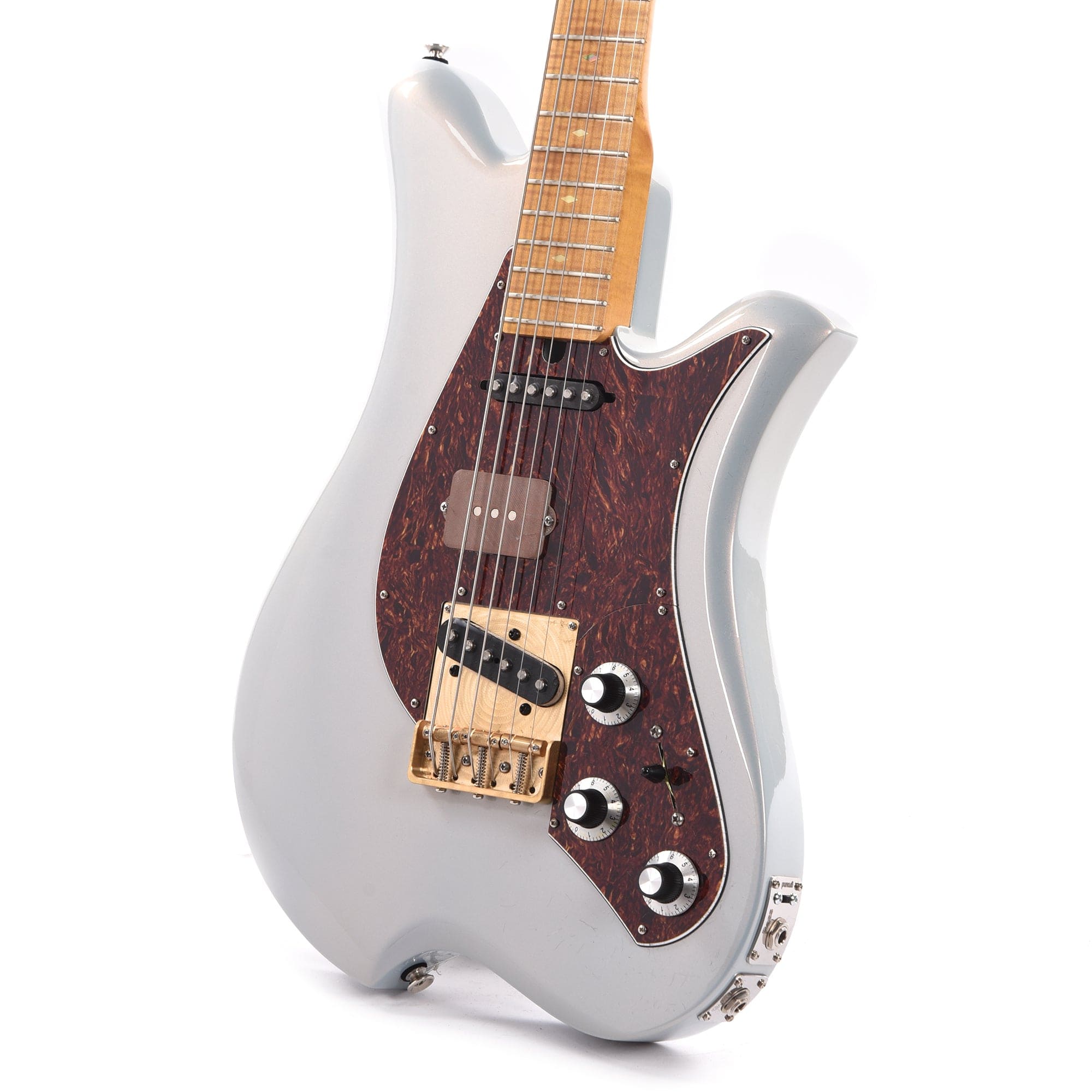 Bacci Dual-Output Baritone Pearl Celestial Blue w/Figured Maple Neck Electric Guitars / Baritone