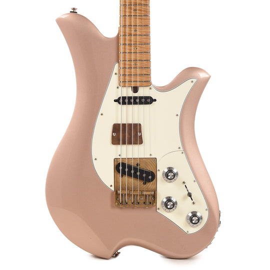 Bacci Dual-Output Baritone Pearl Rose Gold w/Figured Maple Neck Electric Guitars / Baritone