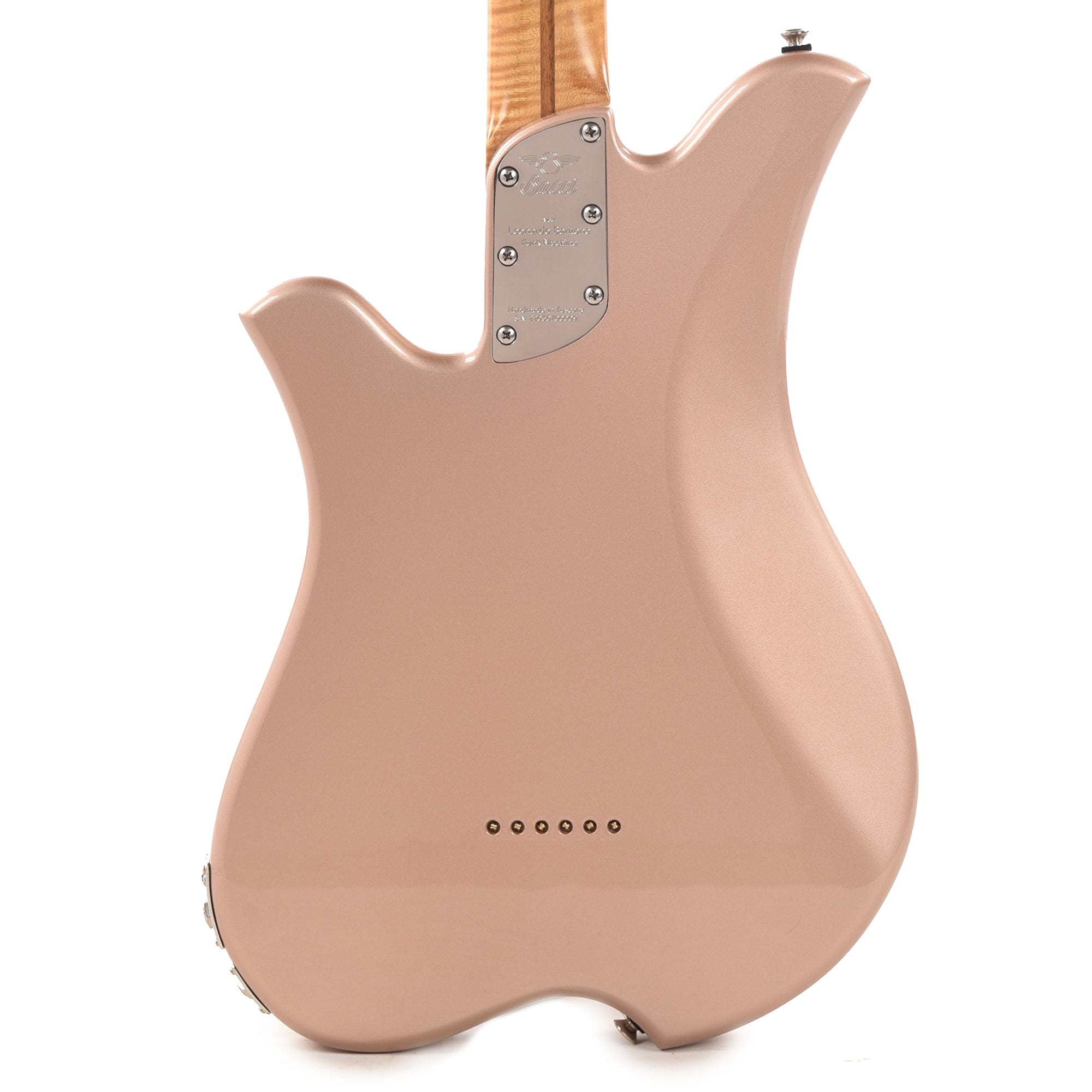 Bacci Dual-Output Baritone Pearl Rose Gold w/Figured Maple Neck Electric Guitars / Baritone