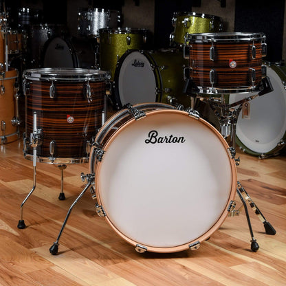 Barton Drum Co. 12/14/20 3pc. Beech Drum Kit Tigerwood Drums and Percussion / Acoustic Drums / Full Acoustic Kits