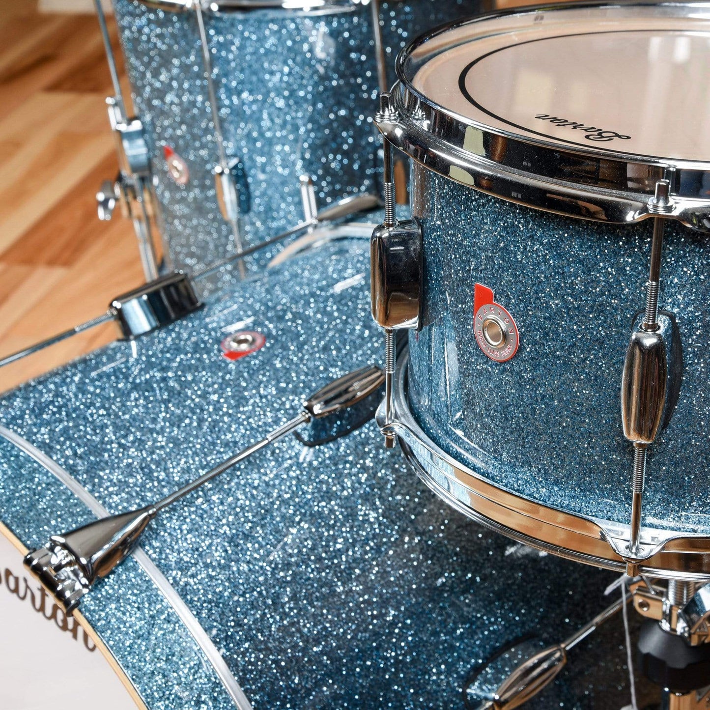 Barton Drum Co. 12/14/20 3pc. Essential Maple Drum Kit Light Blue Sparkle Drums and Percussion / Acoustic Drums / Full Acoustic Kits