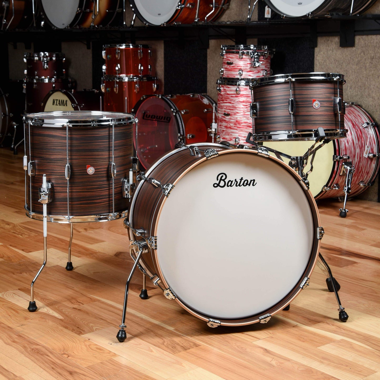 Barton Drum Co. 13/16/22 3pc. Essential Beech Drum Kit Rosewood Drums and Percussion / Acoustic Drums / Full Acoustic Kits