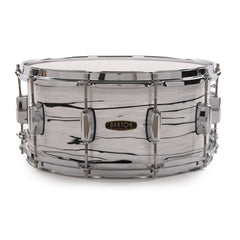 Barton Studio Custom Maple 6.5x14 Snare Drum White & Black Oyster