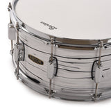 Barton Studio Custom Maple 6.5x14 Snare Drum White & Black Oyster