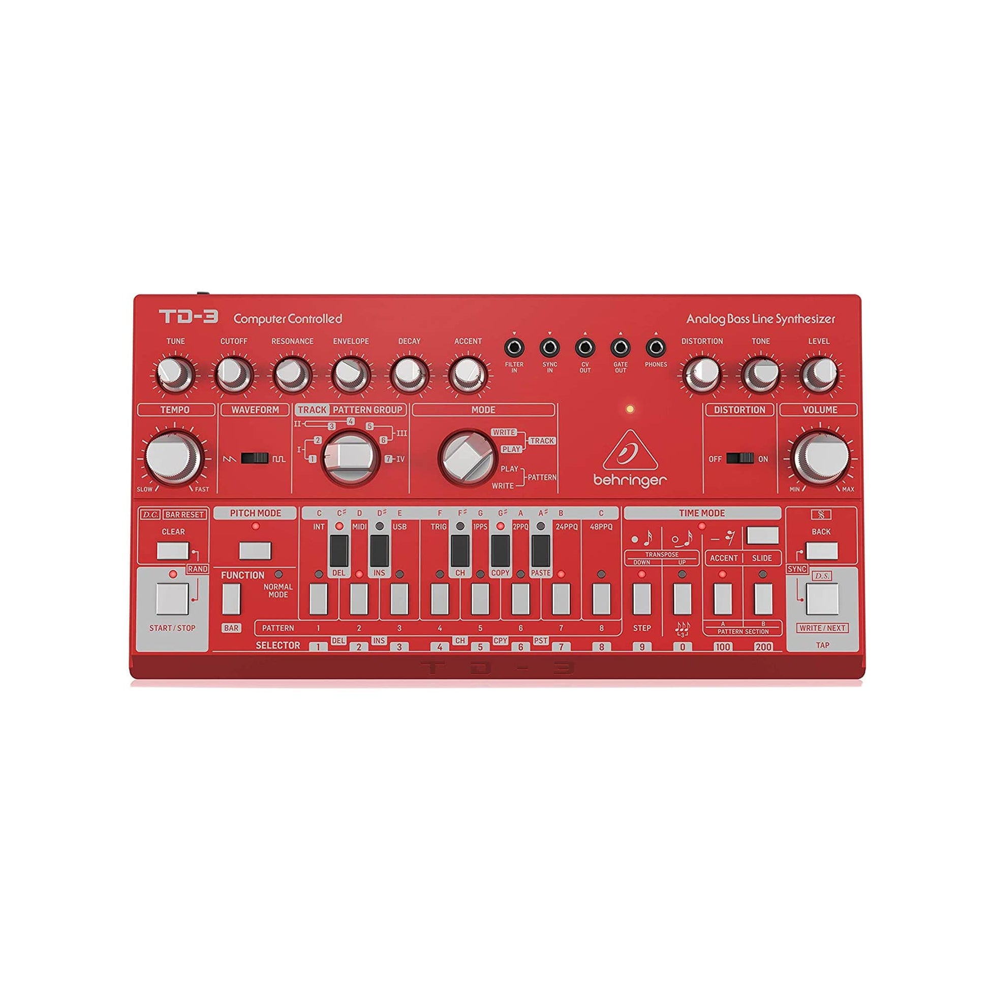 Behringer TD-3-RD Analog Bass Line Synthesizer Red Keyboards and Synths / Synths / Analog Synths