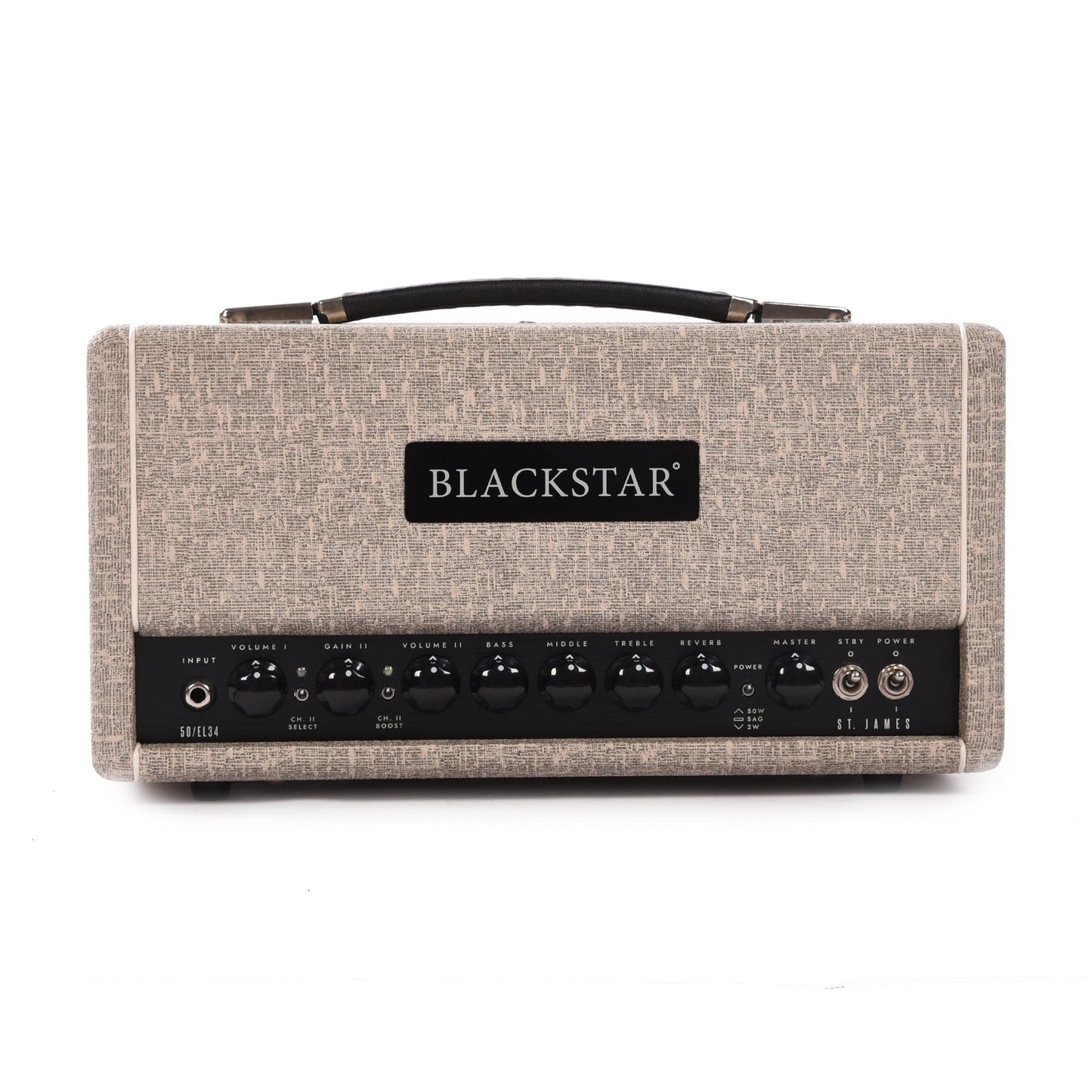 Blackstar St. James 50W EL34 Tube Amplifier Head W/Cab Rig Fawn Amps / Guitar Heads