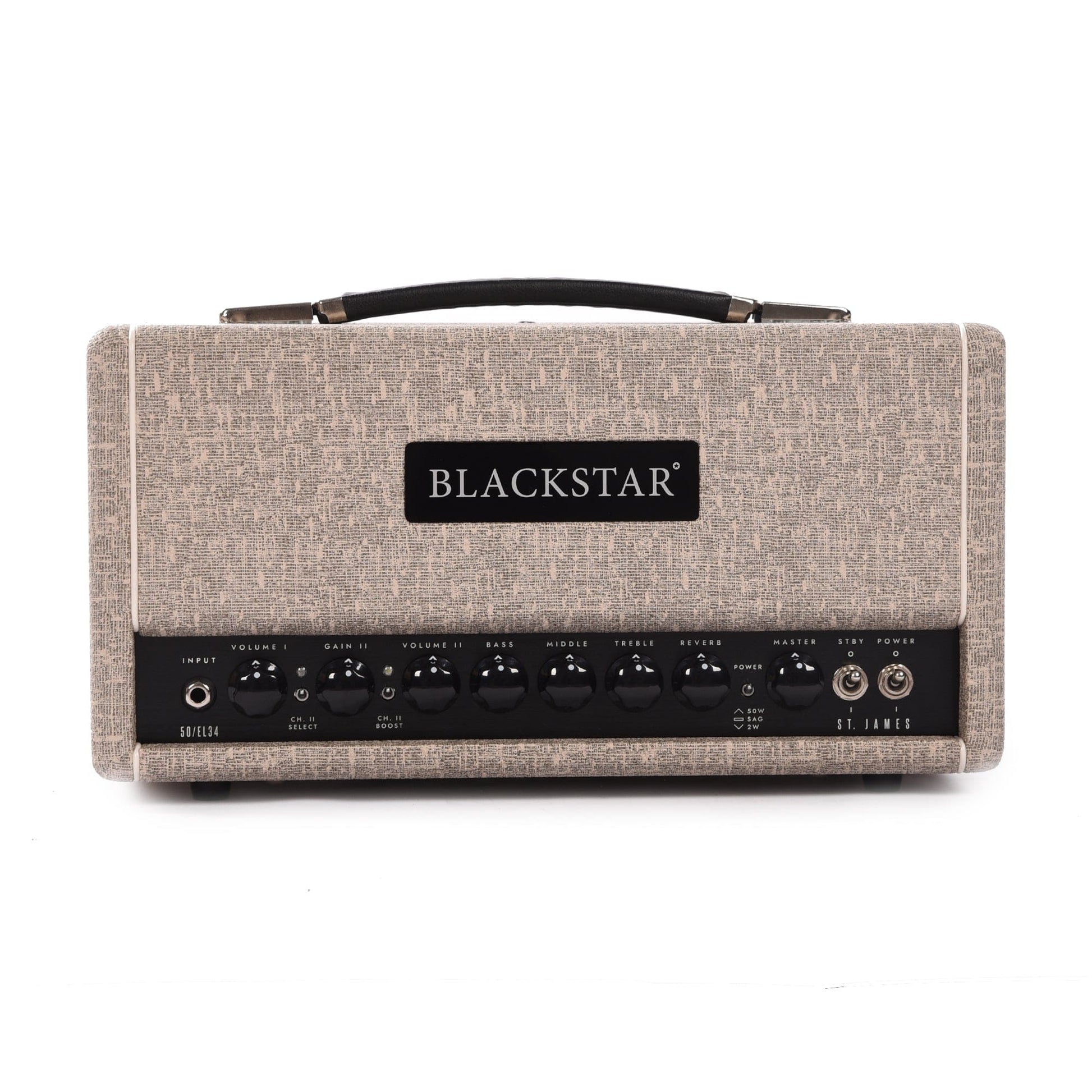 Blackstar St. James 50W EL34 Tube Amplifier Head W/Cab Rig Fawn Amps / Guitar Heads