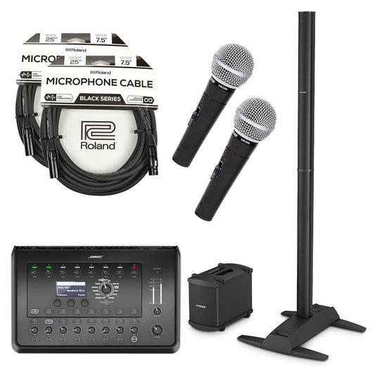 Bose L1 Model II B1 Bass Package PA System w/T8S ToneMatch Mixer, 2 SM58S Mics and XLR Cable Bundle Pro Audio / Portable PA Systems