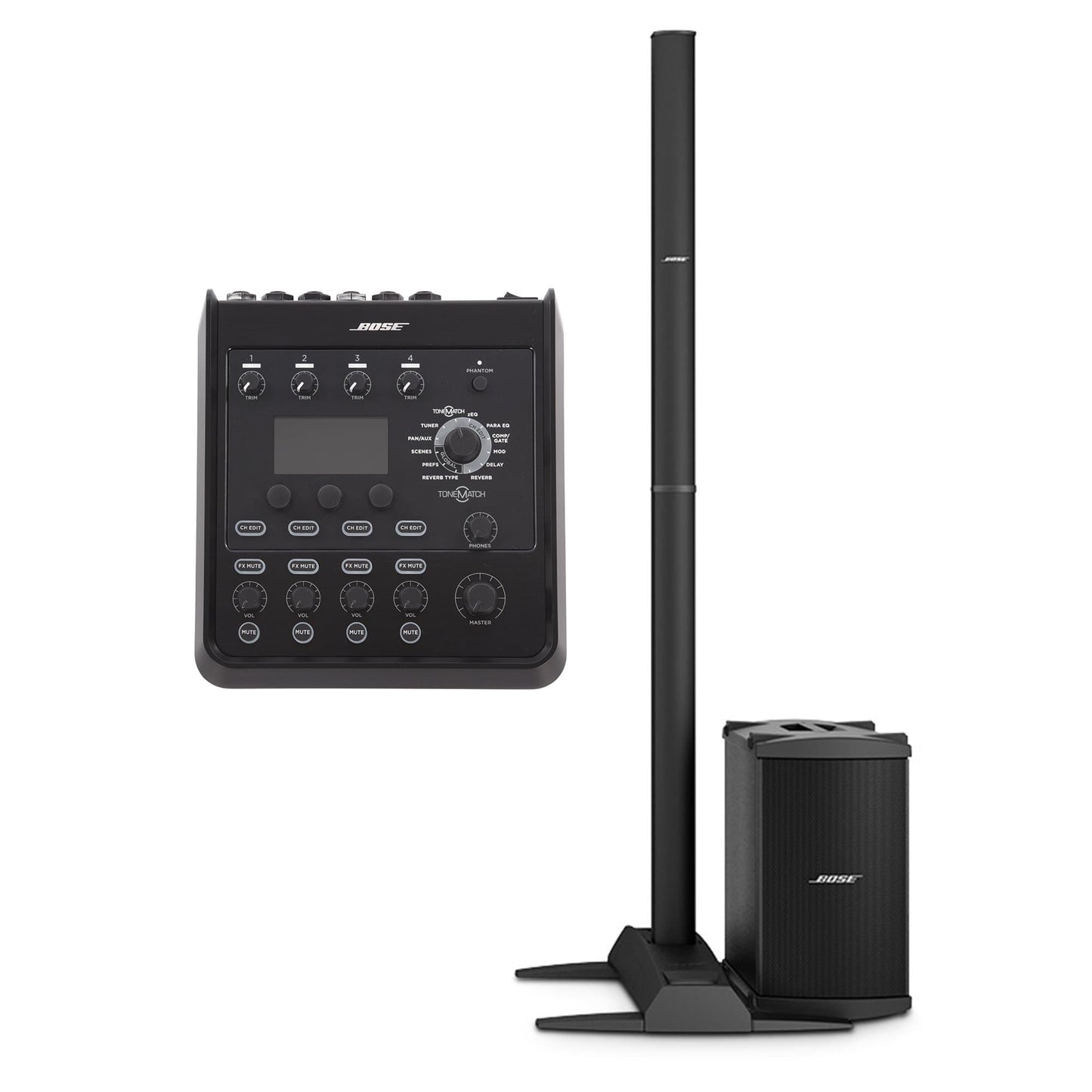 Bose L1 Model II B2 Bass Package PA System and T4S ToneMatch Mixer Bundle Pro Audio / Portable PA Systems