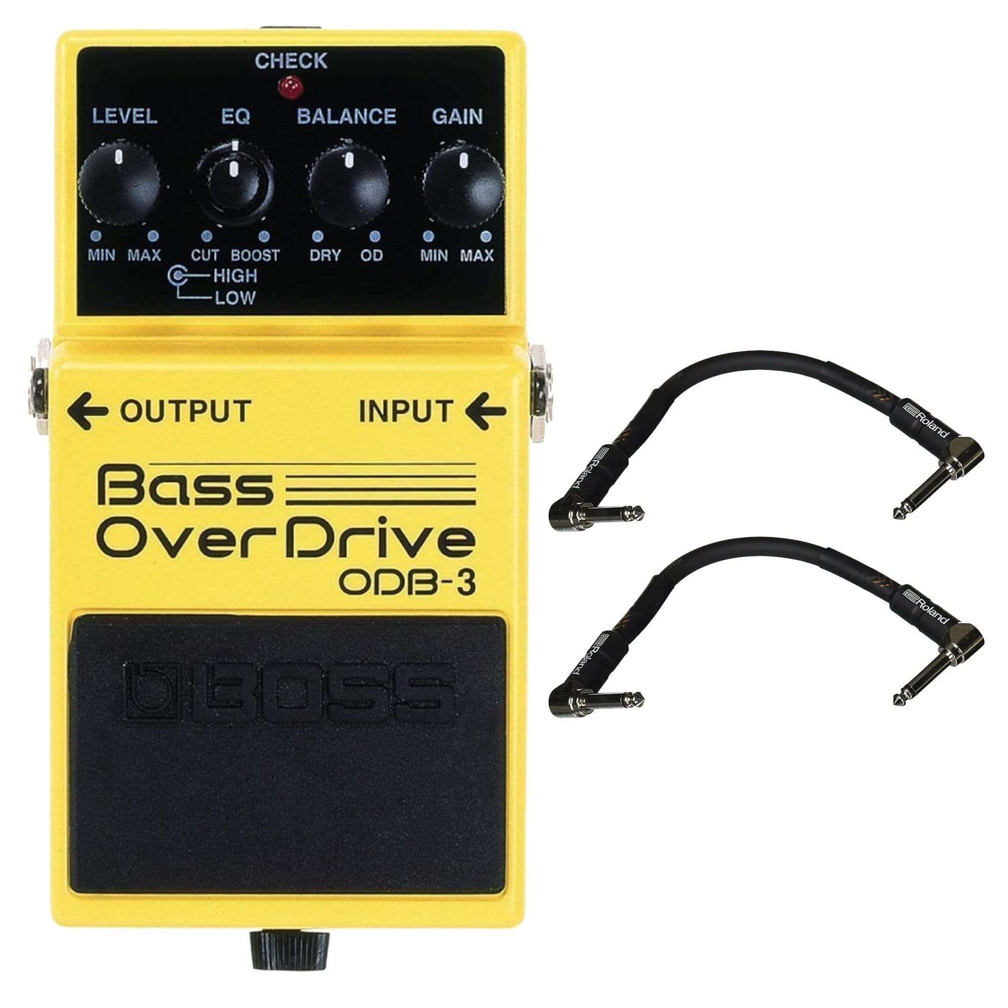 Boss ODB-3 Bass Overdrive Bundle w/ 2 Roland Black Series 6 inch