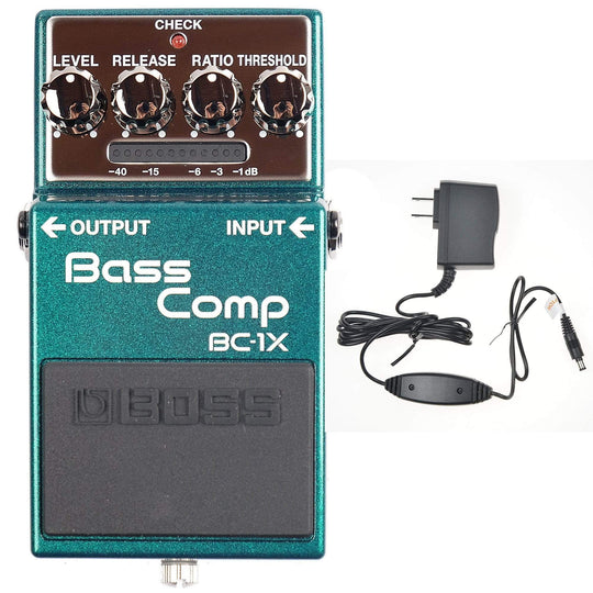 Boss BC-1X Bass Compressor Bundle w/ Boss PSA-120S2 Power Supply Effects and Pedals / Compression and Sustain