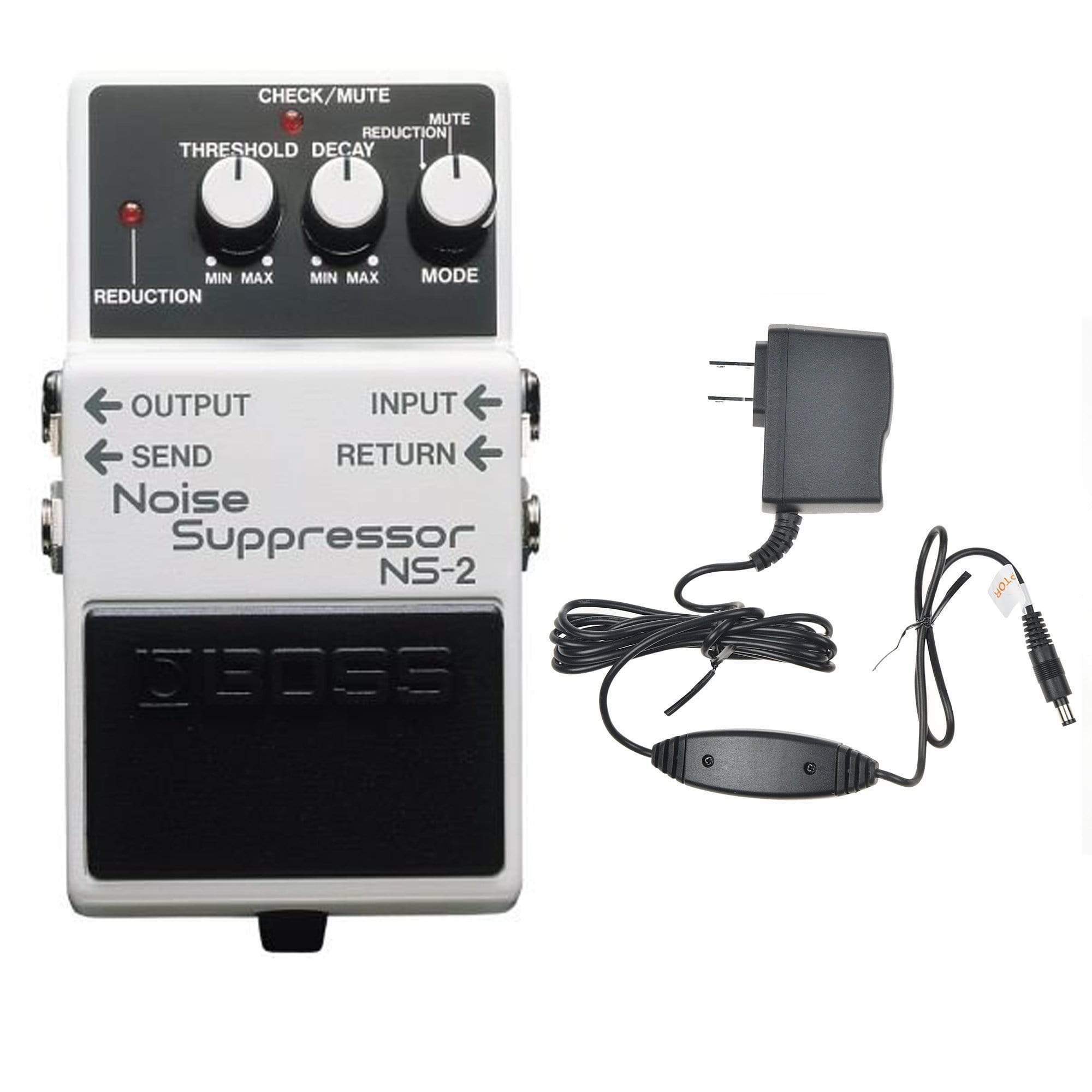 Boss NS-2 Noise Suppressor Bundle w/ Boss PSA-120S2 Power Supply Effects and Pedals / Compression and Sustain