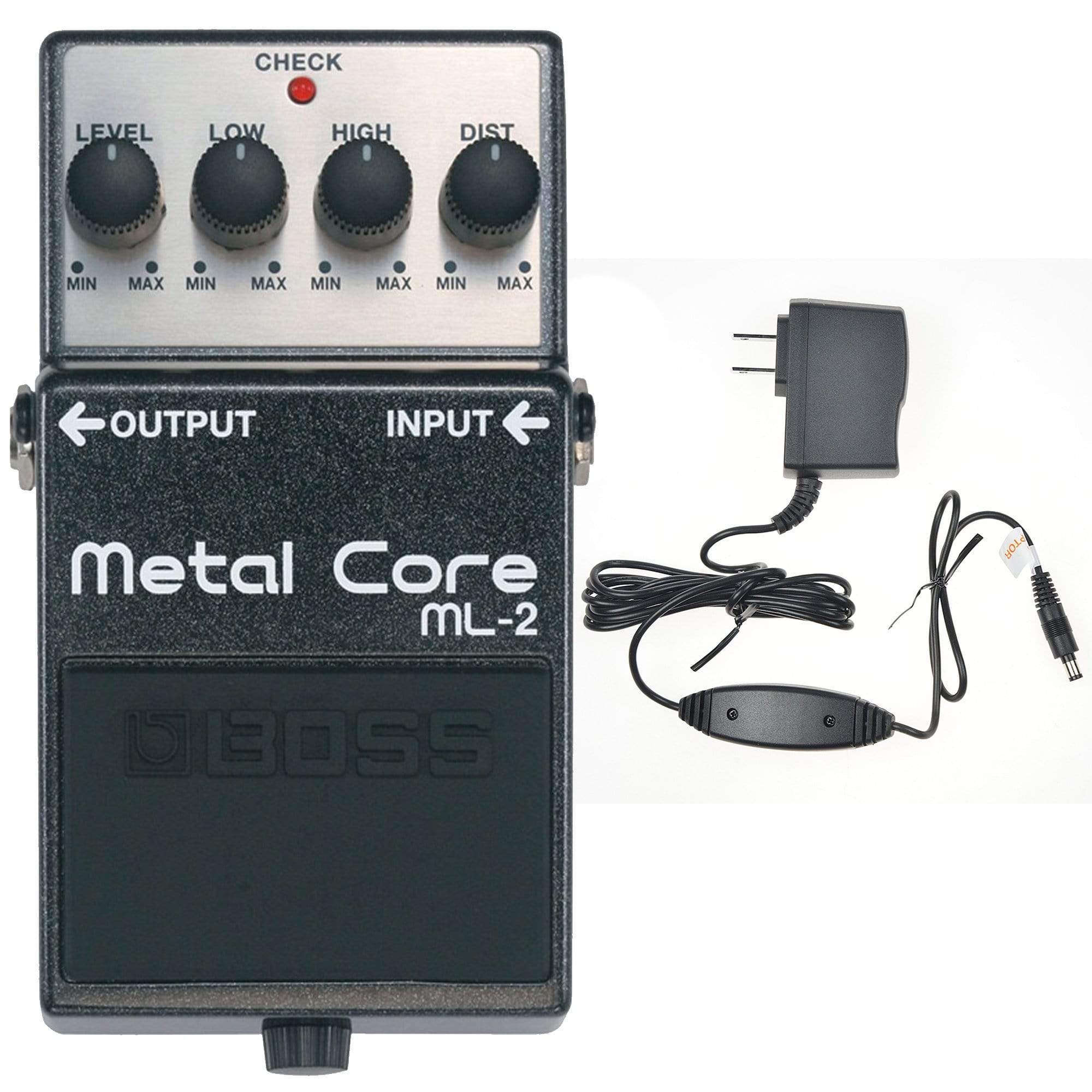 Boss ML-2 Metal Core Bundle w/ Boss PSA-120S2 Power Supply Effects and Pedals / Distortion