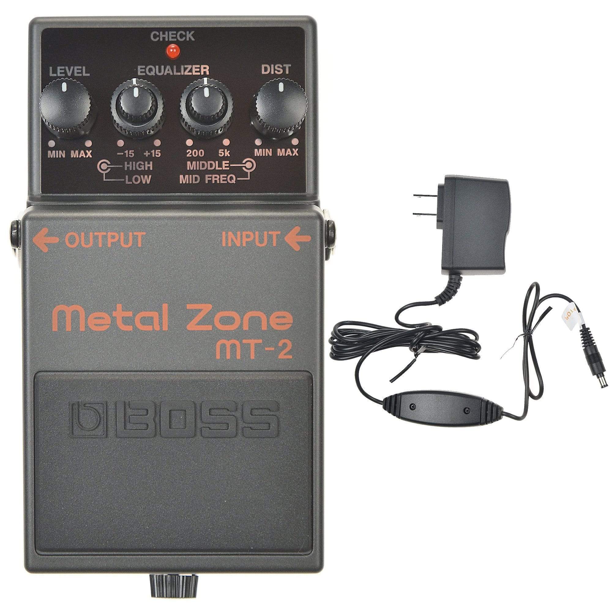 Boss MT-2 Metal Zone Bundle w/ Boss PSA-120S2 Power Supply Effects and Pedals / Distortion