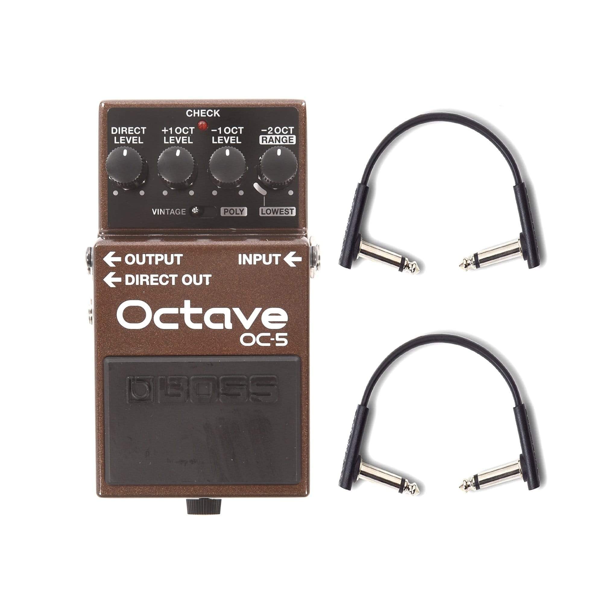 Boss OC-5 Octave Pedal w/(2) RockBoard Flat Patch Cables Bundle – Chicago  Music Exchange