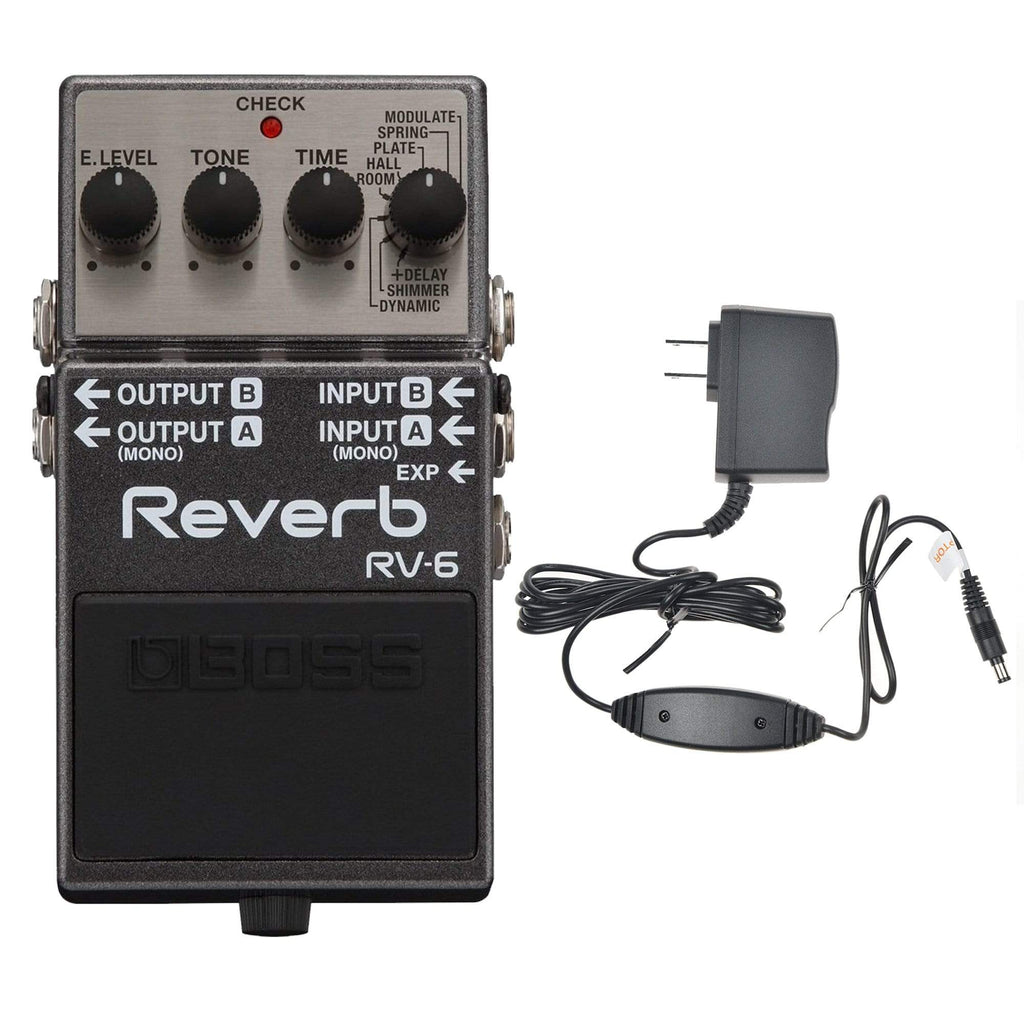 Boss RV-6 Digital Reverb Bundle w/ Boss PSA-120S2 Power Supply