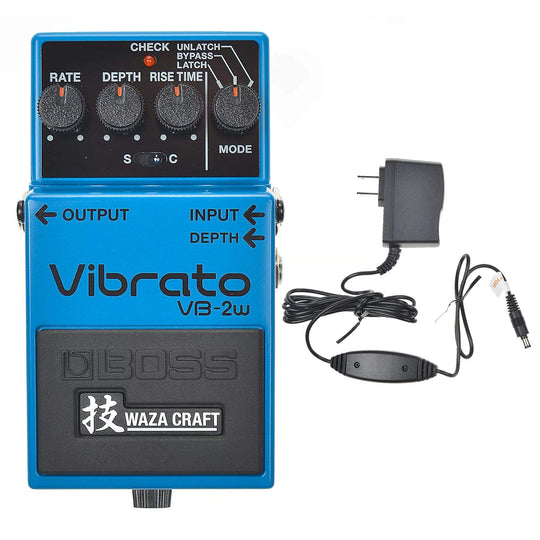 Boss VB-2 Vibrato Waza Craft Bundle w/ Boss PSA-120S2 Power Supply Effects and Pedals / Tremolo and Vibrato