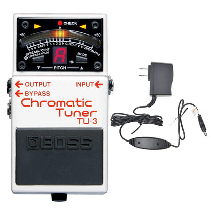 Boss TU-3 Chromatic Tuner Bundle w/ Boss PSA-120S2 Power Supply Effects and Pedals / Tuning Pedals