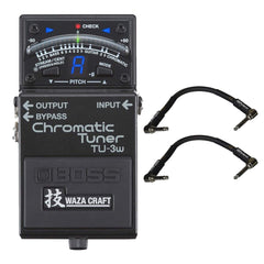 BOSS TU-3W Chromatic Tuner Bundle w/ 2 Roland Black Series 6 inch