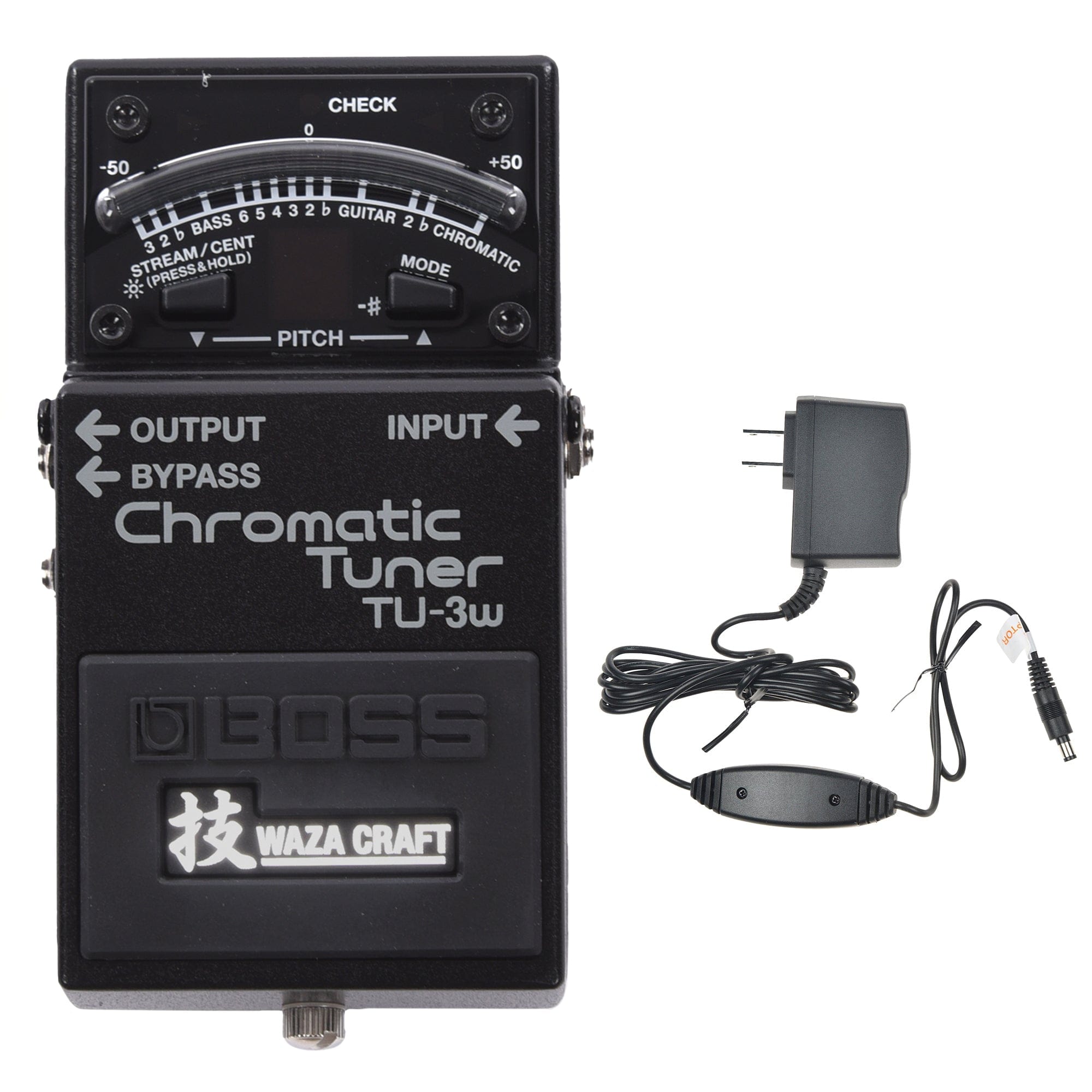 BOSS TU-3W Chromatic Tuner Bundle w/ Boss PSA-120S2 Power Supply