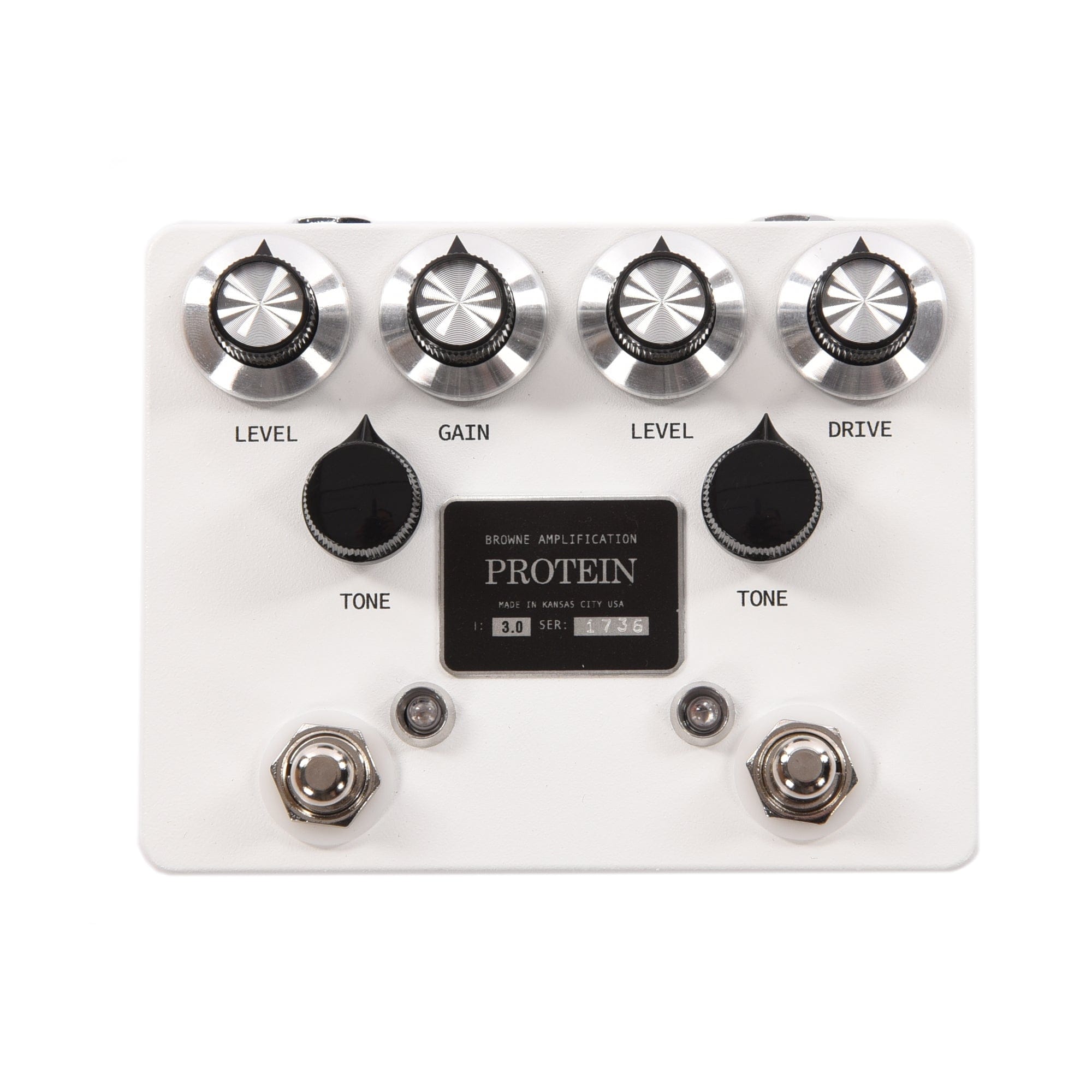 Browne Amplification The Protein Dual Overdrive v3 Pedal White