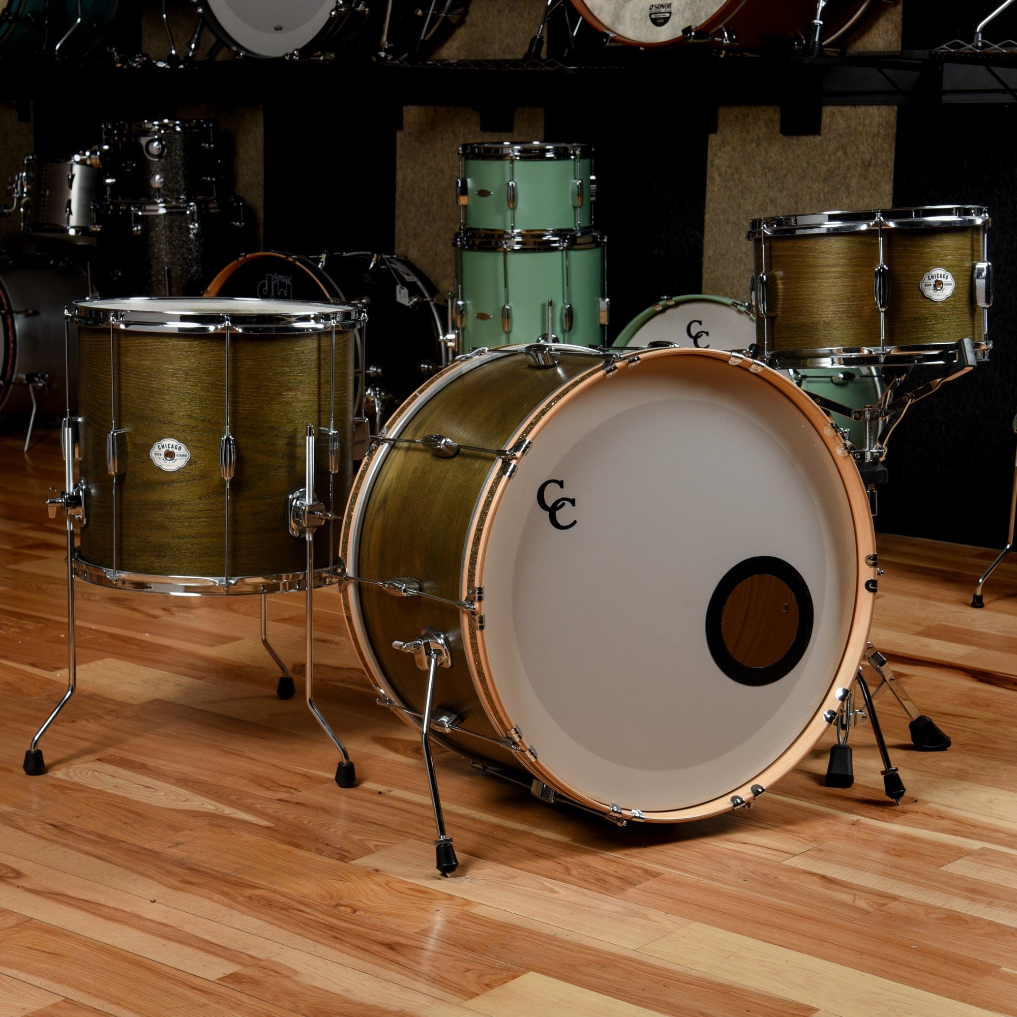 C&C Drum Co. Player Date 13/16/24 Maple/Oak 3pc Kit Drums and Percussion / Acoustic Drums / Full Acoustic Kits