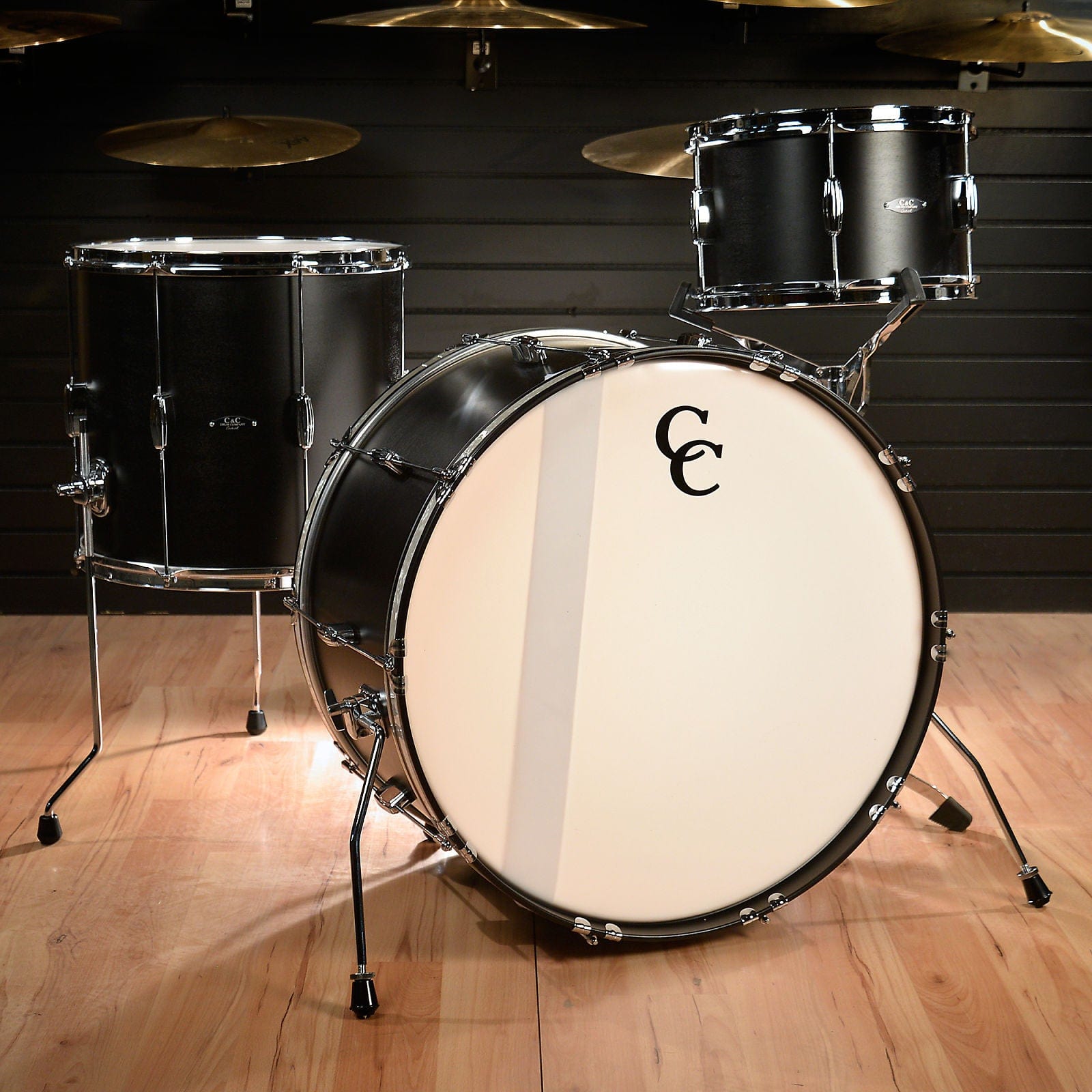 C&C Player Date 2 13/16/24 3pc. Drum Kit Ebony Stain Drums and Percussion / Acoustic Drums / Full Acoustic Kits