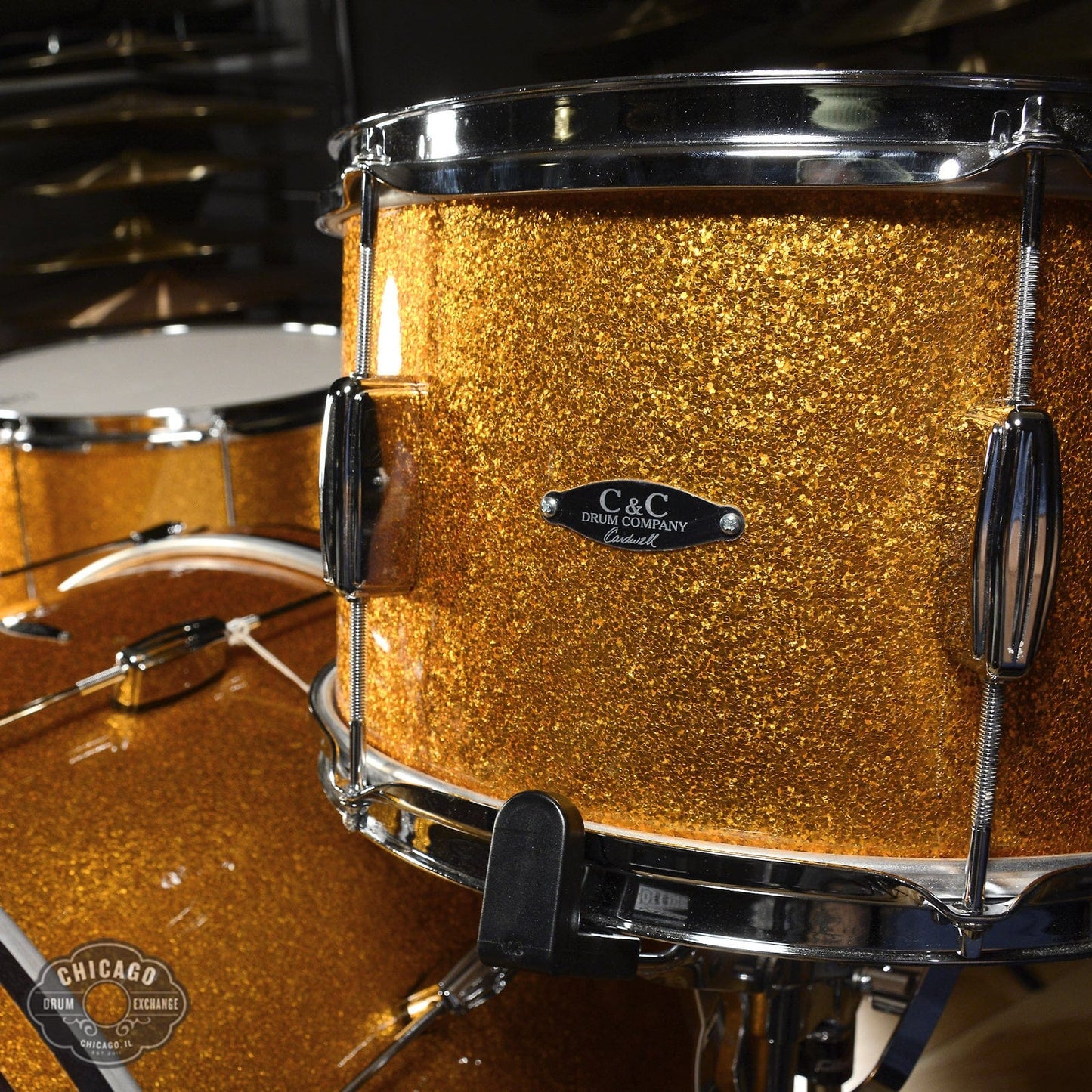 C&C Player Date 2 13/16/24 3pc. Drum Kit Gold Sparkle Drums and Percussion / Acoustic Drums / Full Acoustic Kits