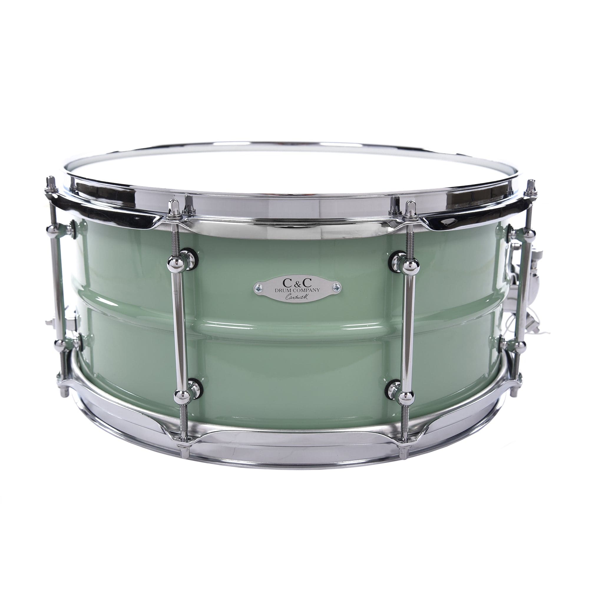 C&C 6.5x14 Aluminum Snare Drum Menta Green Hi-Gloss Drums and Percussion / Acoustic Drums / Snare