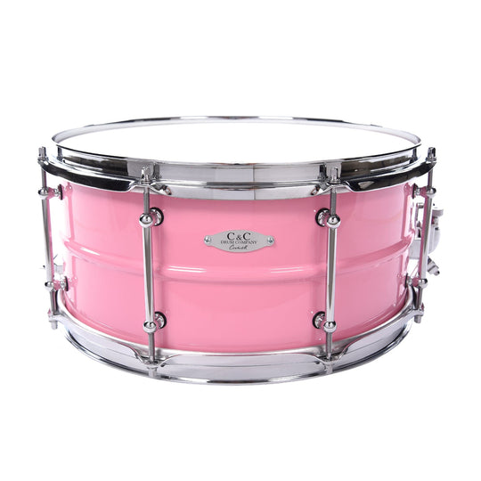 C&C 6.5x14 Aluminum Snare Drum Shell Pink Hi-Gloss Drums and Percussion / Acoustic Drums / Snare