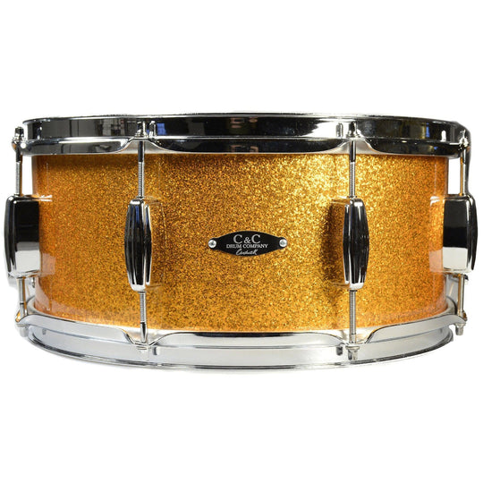 C&C 6.5x14 Player Date 2 Snare Drum Gold Sparkle Drums and Percussion / Acoustic Drums / Snare