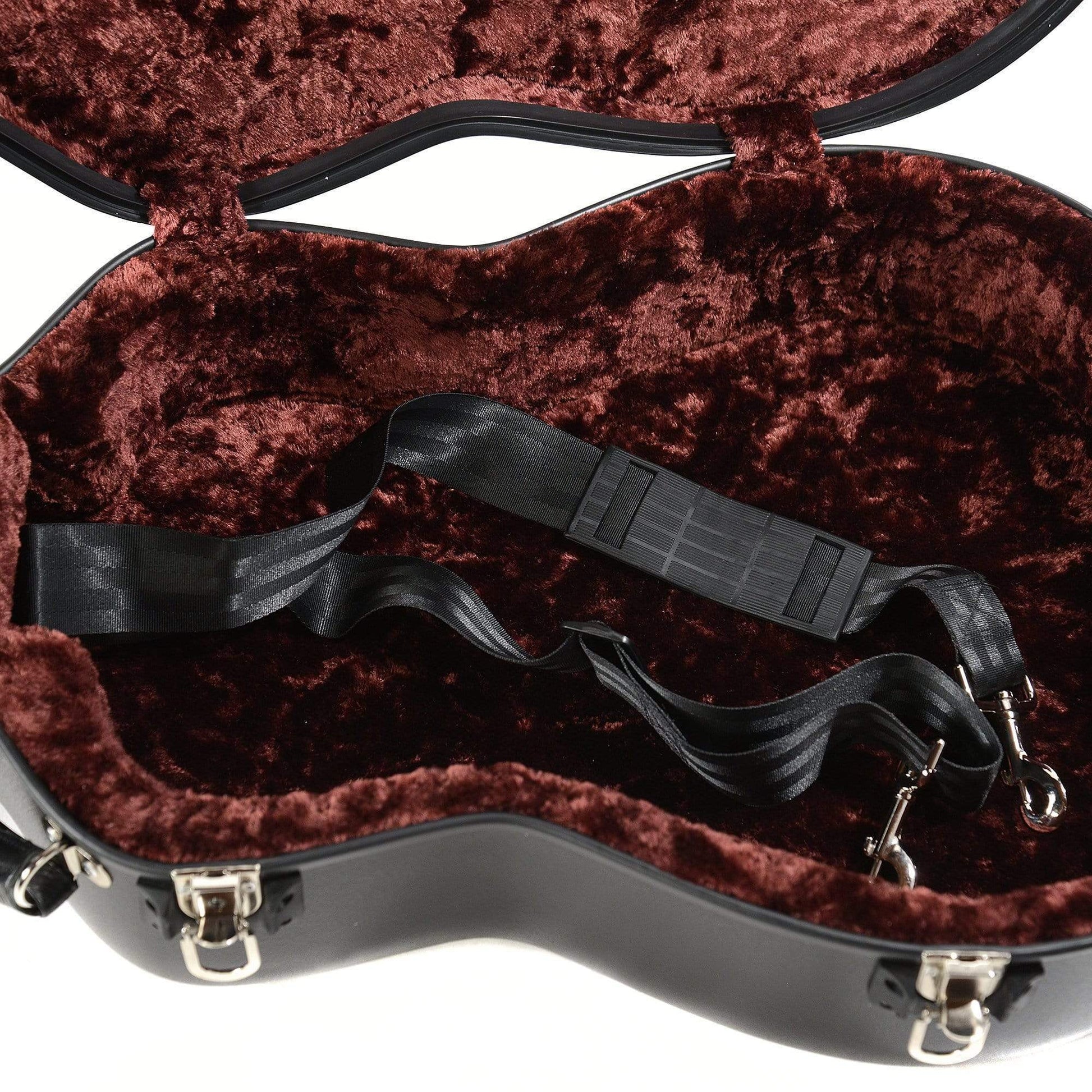 Calton Dreadnought Guitar Case Black w/Burgundy Interior Accessories / Cases and Gig Bags / Guitar Cases