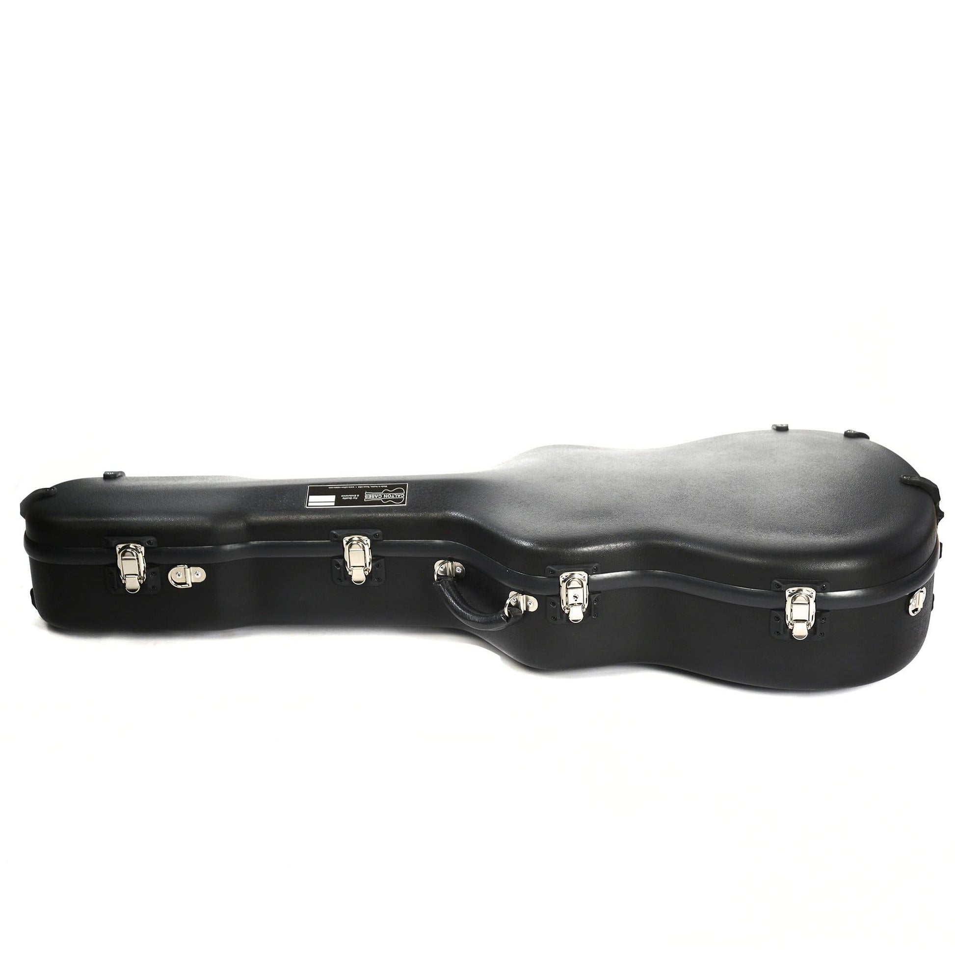 Calton OM Guitar Case Black w/Red Interior Accessories / Cases and Gig Bags / Guitar Cases