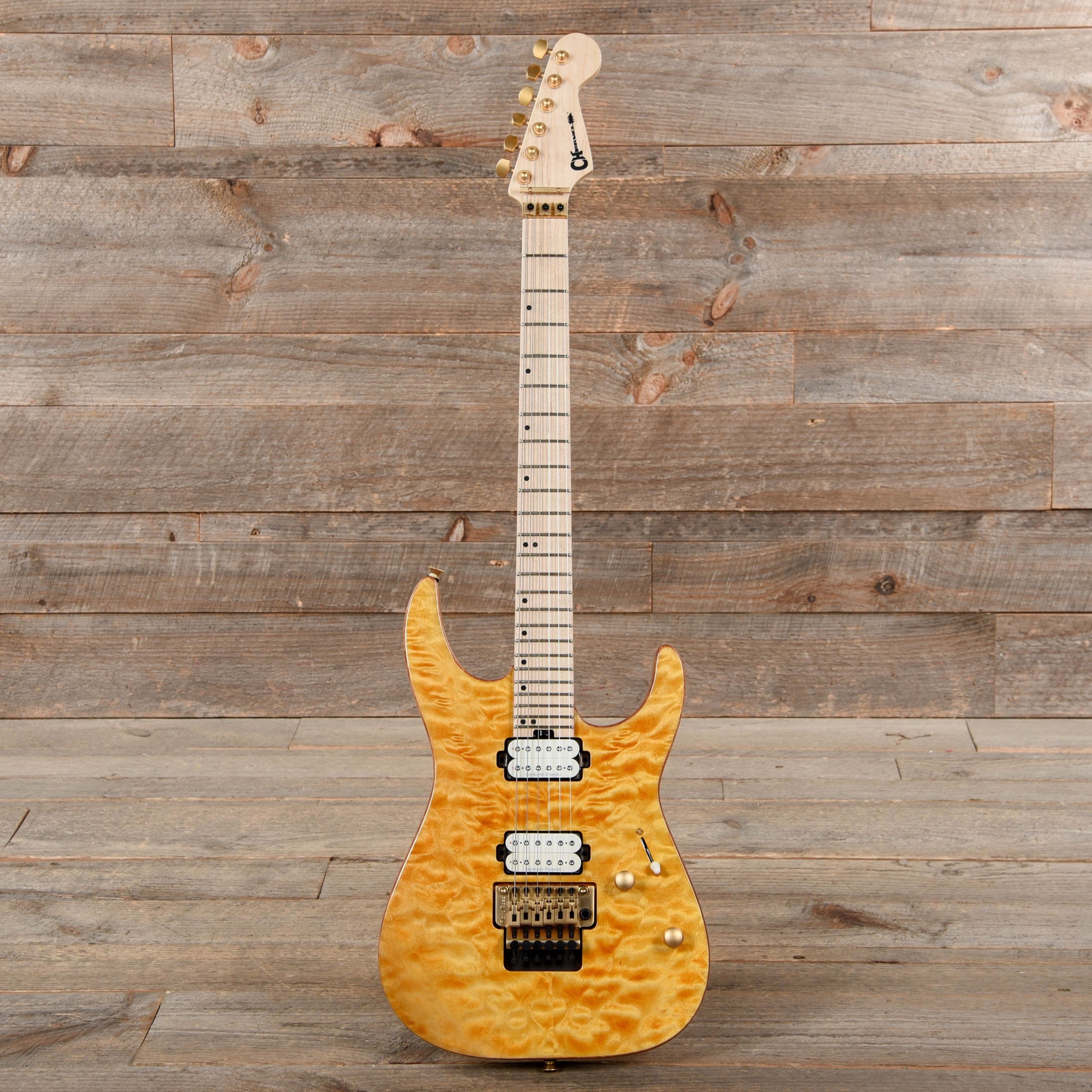 Charvel Pro-Mod DK24 HH FR M Mahogany Quilt Maple Dark Amber – Chicago  Music Exchange