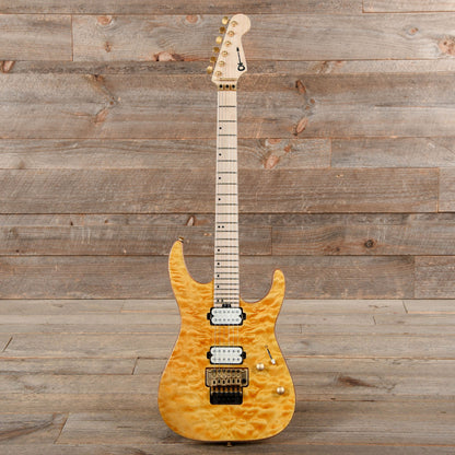 Charvel Pro-Mod DK24 HH FR M Mahogany Quilt Maple Dark Amber Electric Guitars / Solid Body