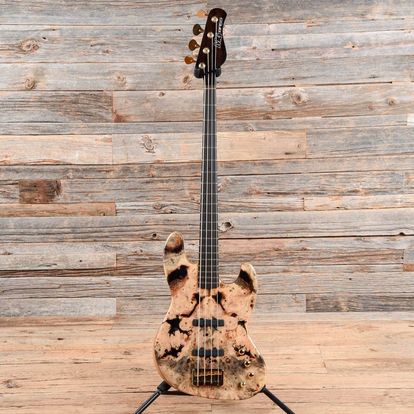 JB-1 Rustic Burl Natural Bass Guitars / Short Scale