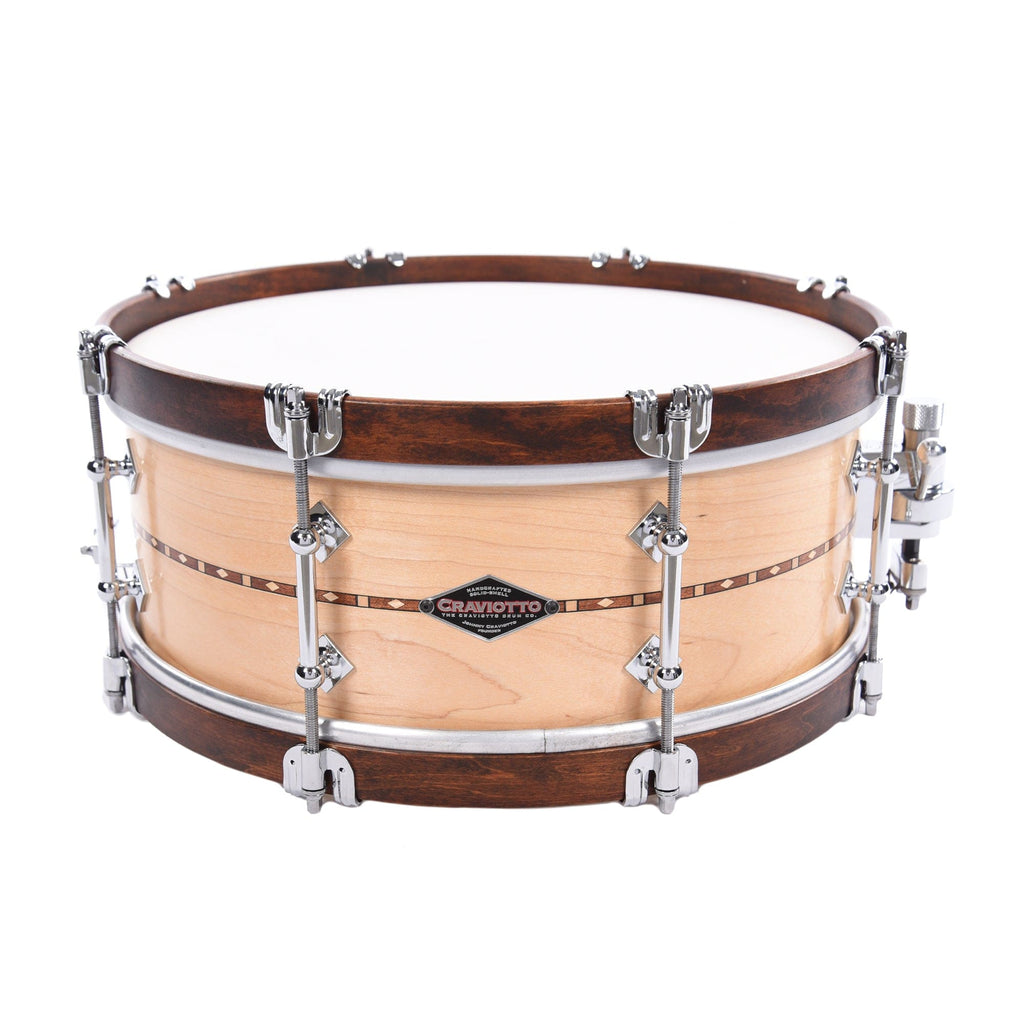 Craviotto 5.5x14 Solid Maple Super Swing Snare Drum w/Walnut