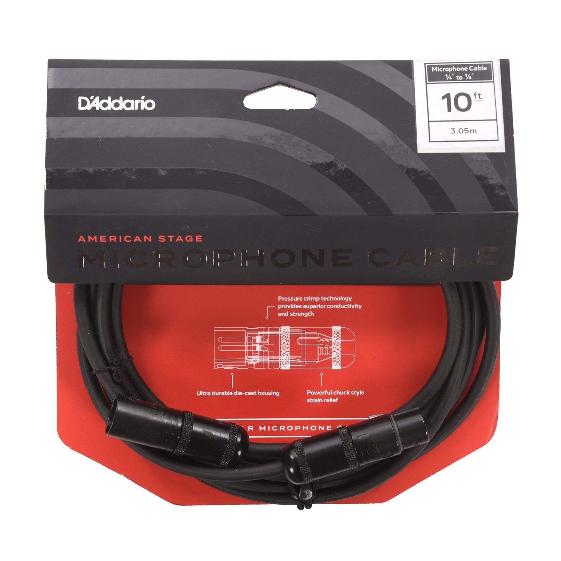 D'Addario American Stage XLR Microphone Cable 10' Accessories / Cables