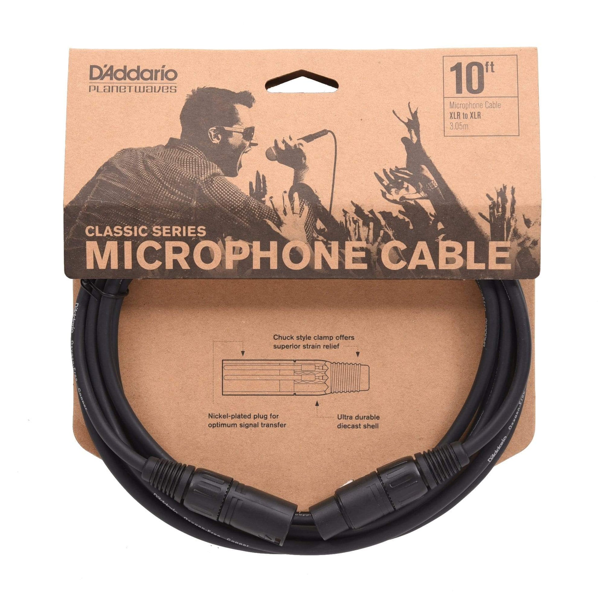 D'Addario Classic Series Microphone Cable 10' Accessories / Cables